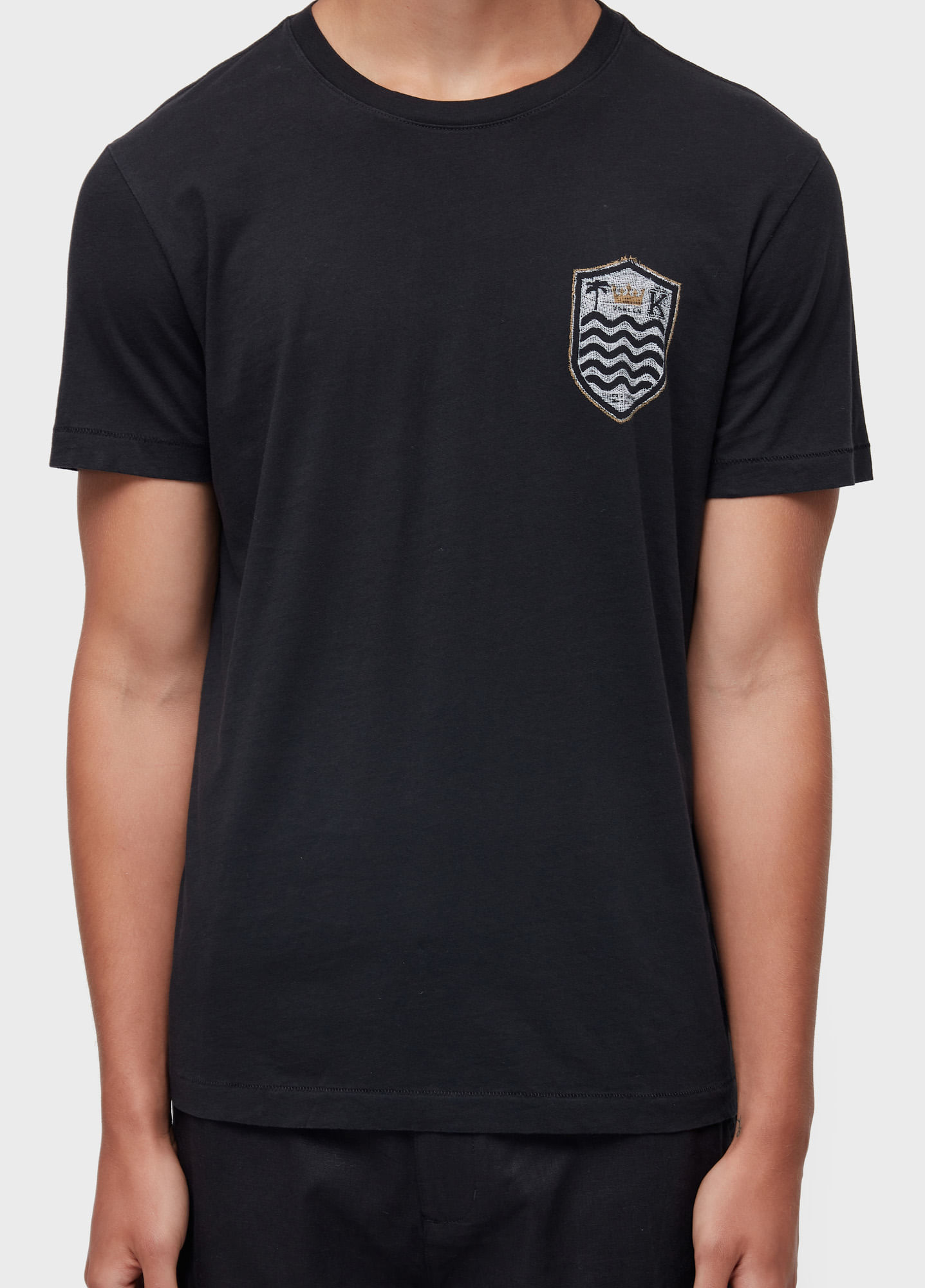 T-shirt soft used brasão gaze