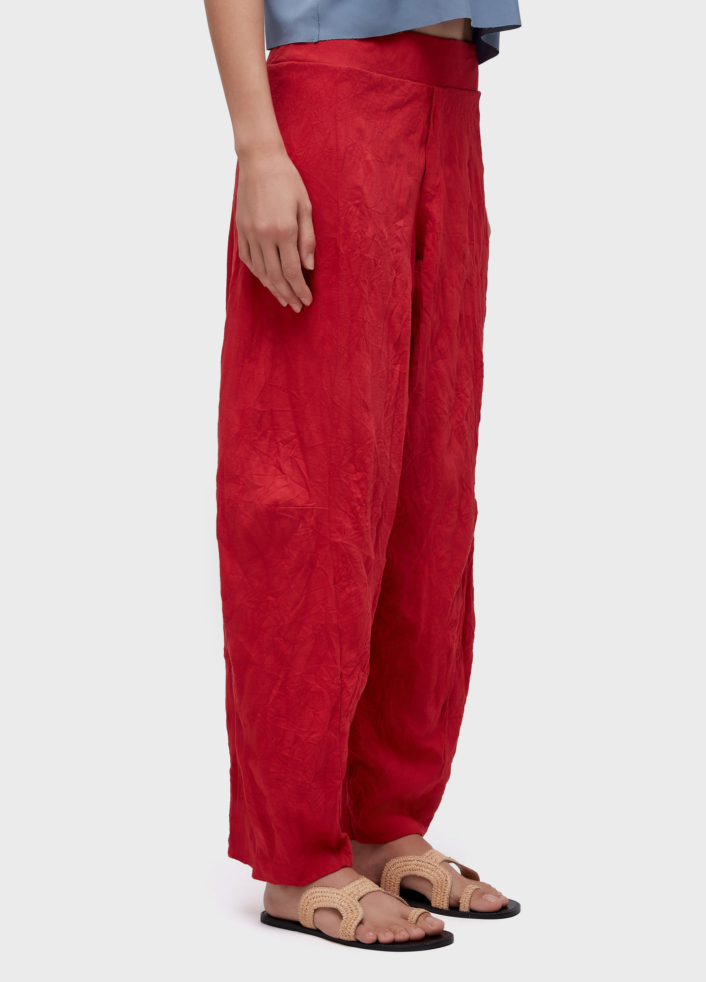 Calça balloon wrinkle