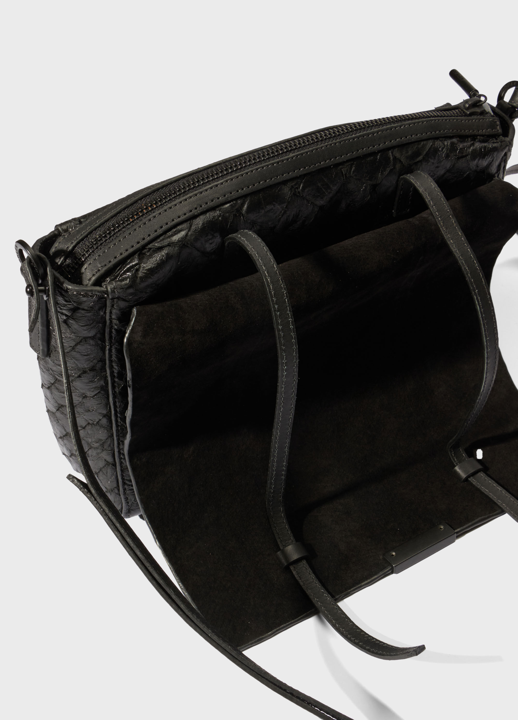 Pirarucu flap shoulder bag