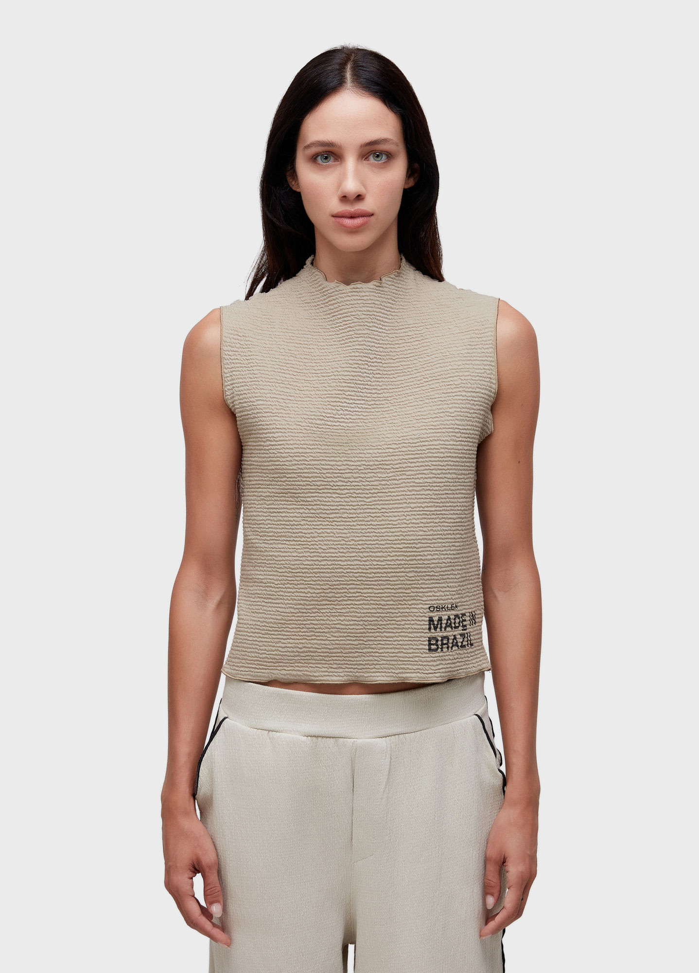 Sleeveless double face rug color