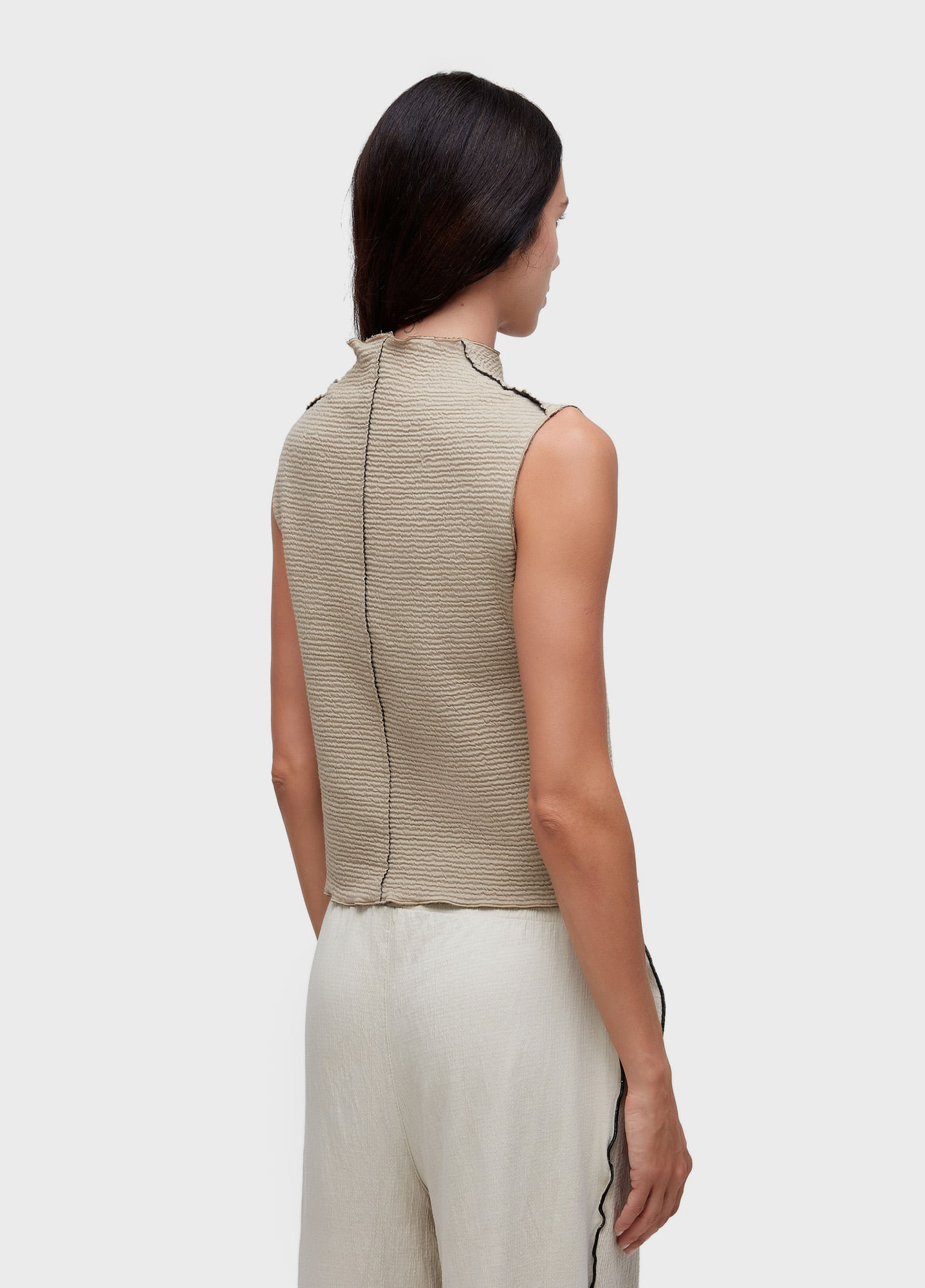 Sleeveless double face rug color