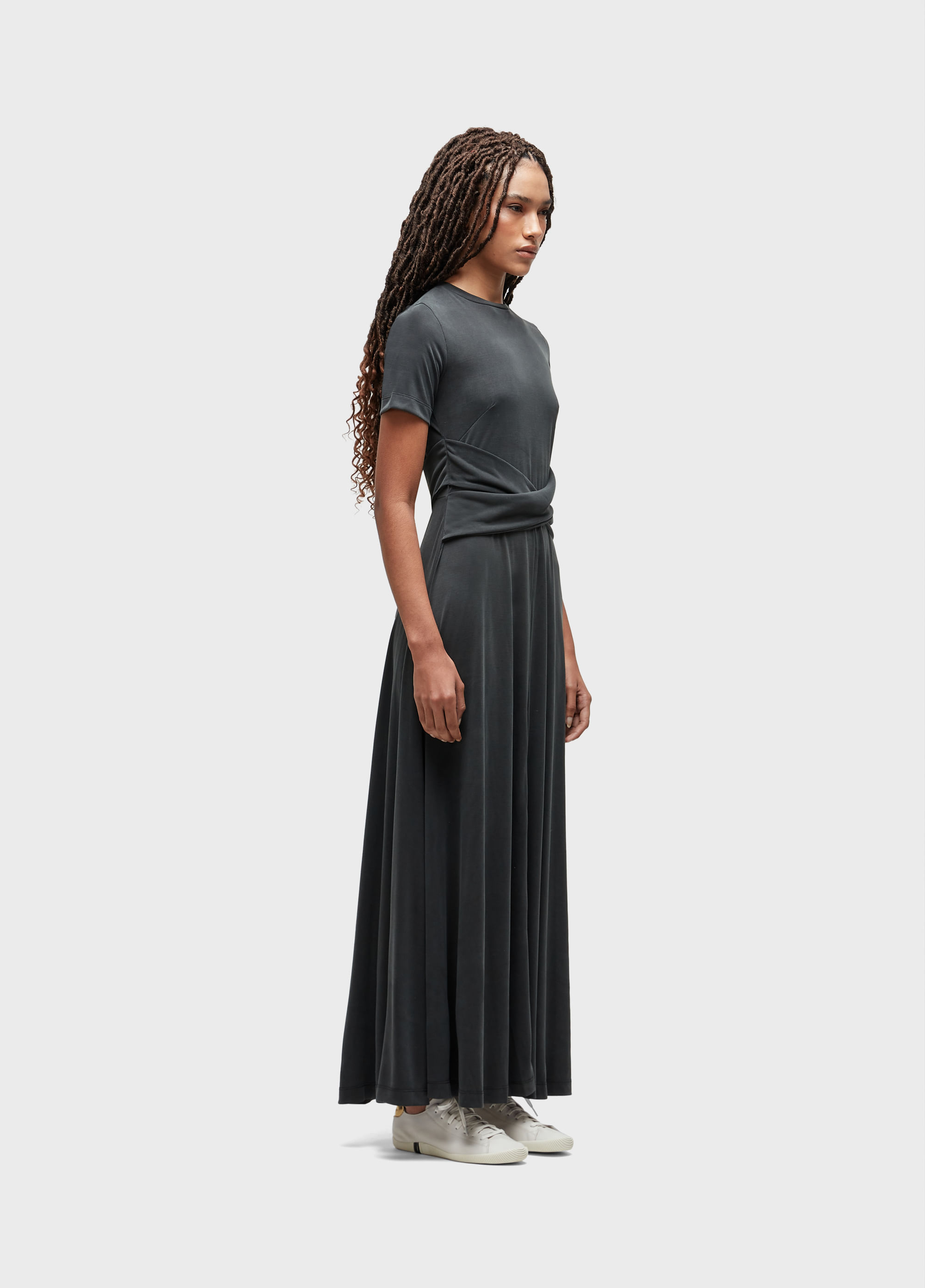 Vestido washed touch transpasse