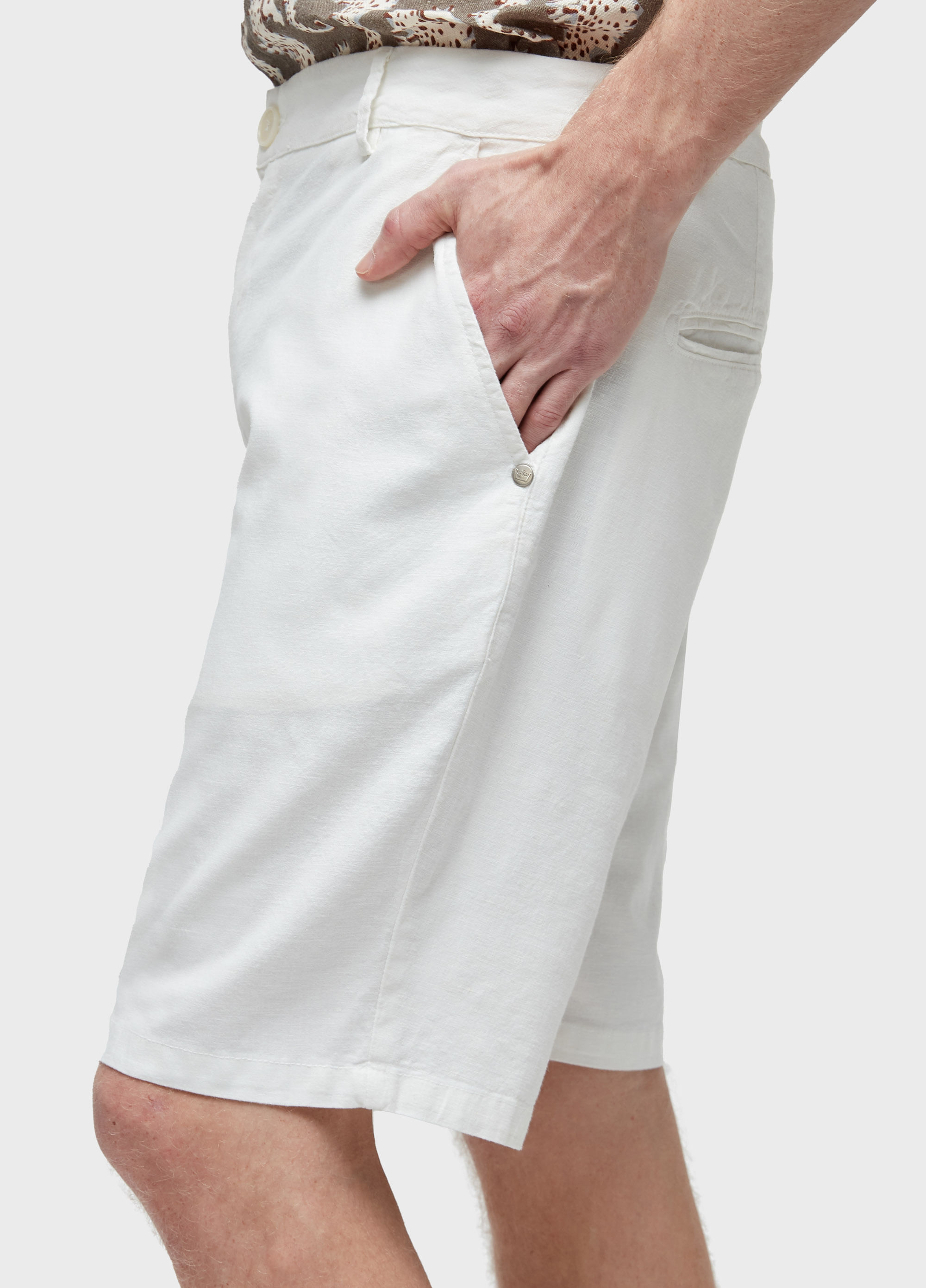 Bermuda alfaiataria basic linen