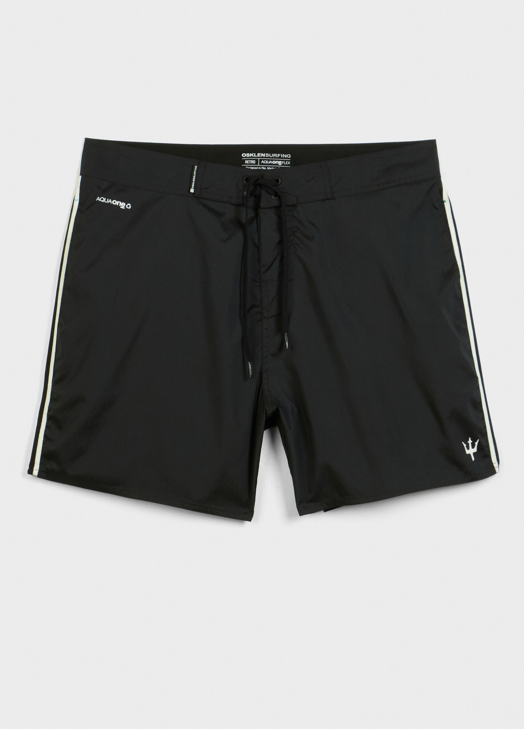 小魚　m black Bermuda surf aquaone flex stripes | Osklen