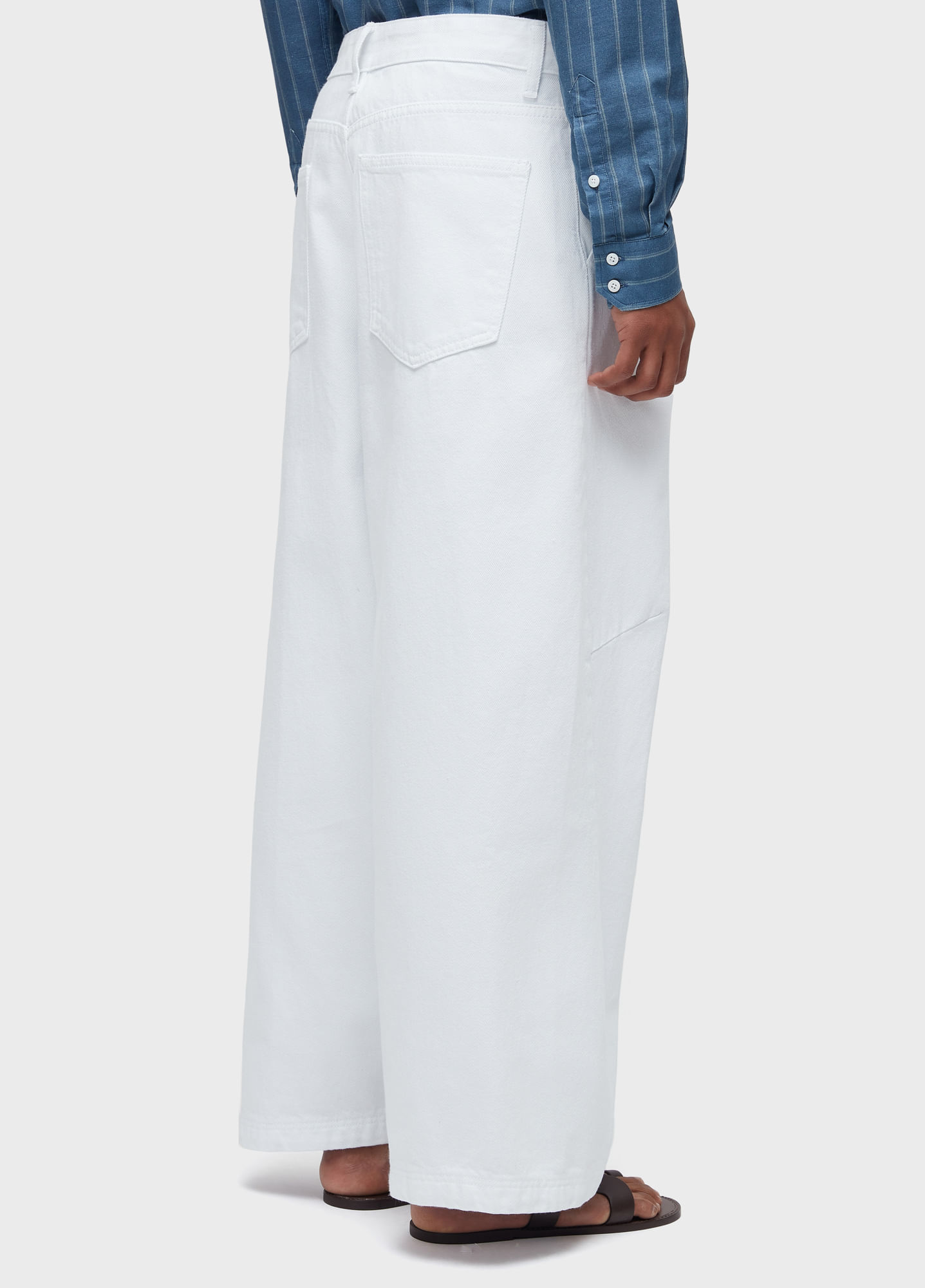Calça over wide twill