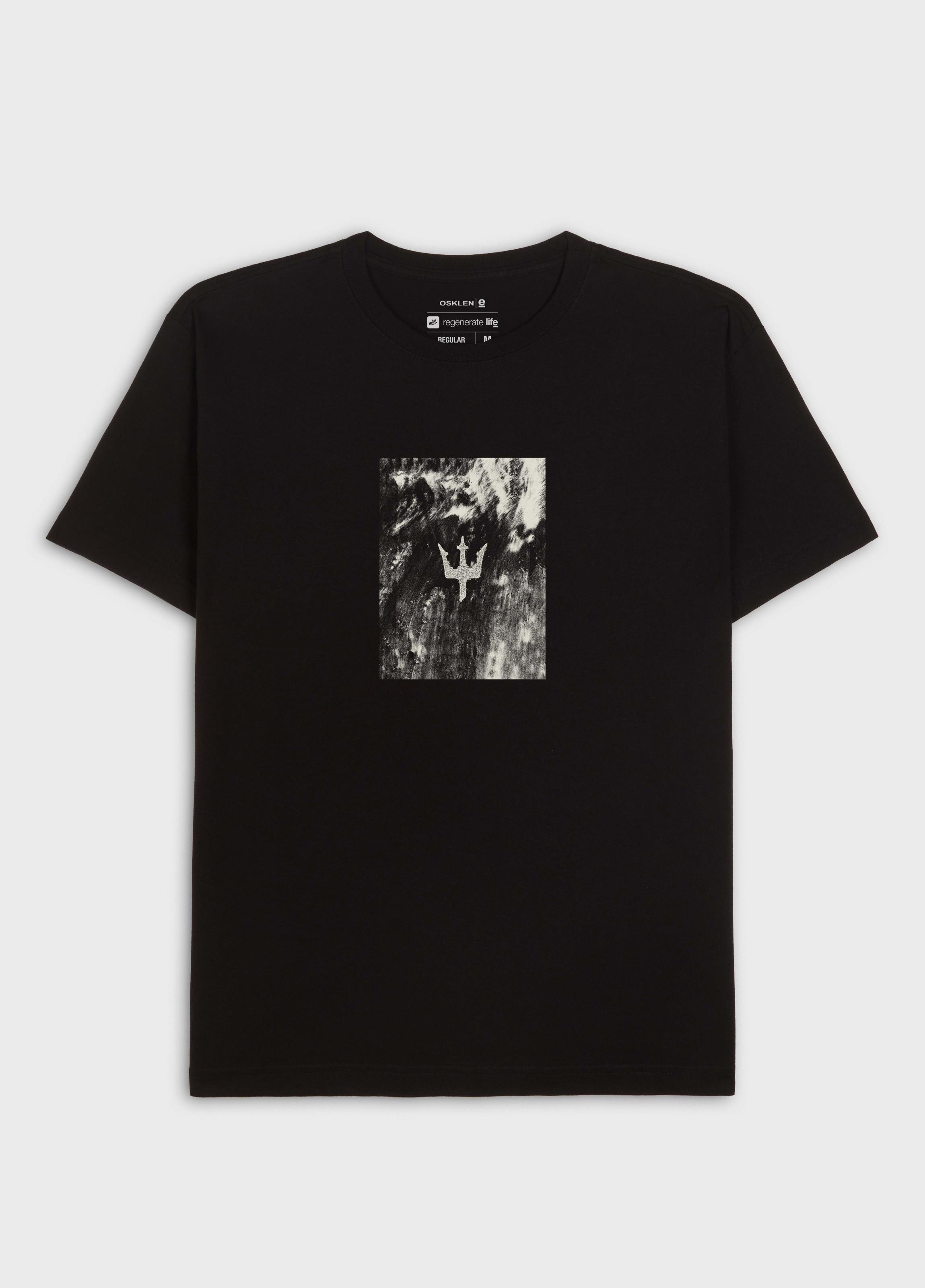 T-shirt vintage tridente areia MC