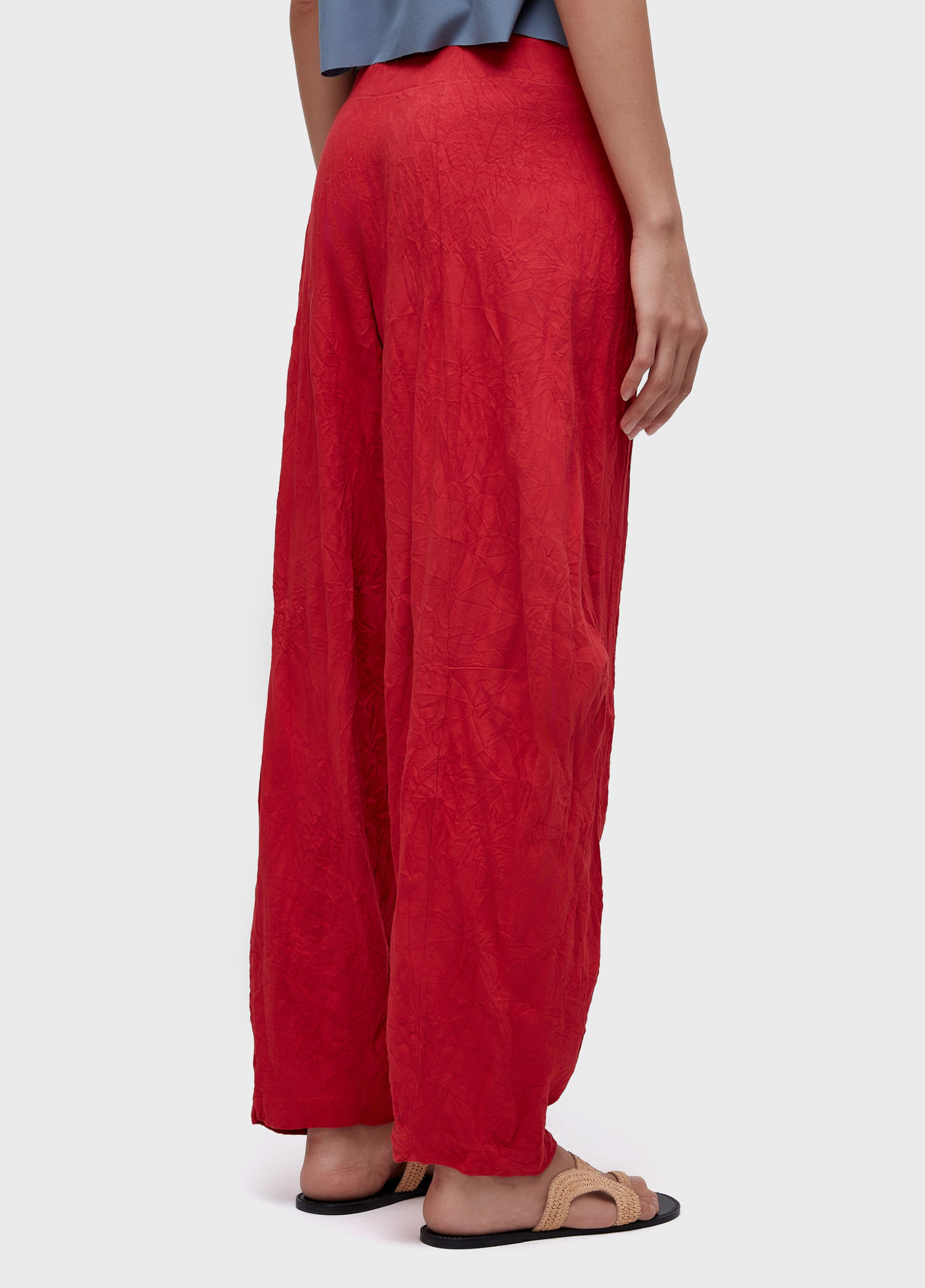 Calça balloon wrinkle