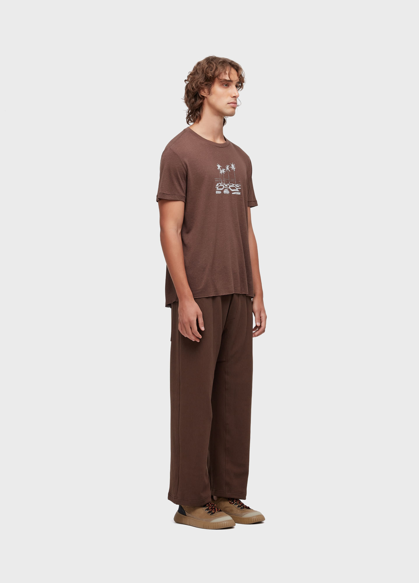 Calça kimono canelada