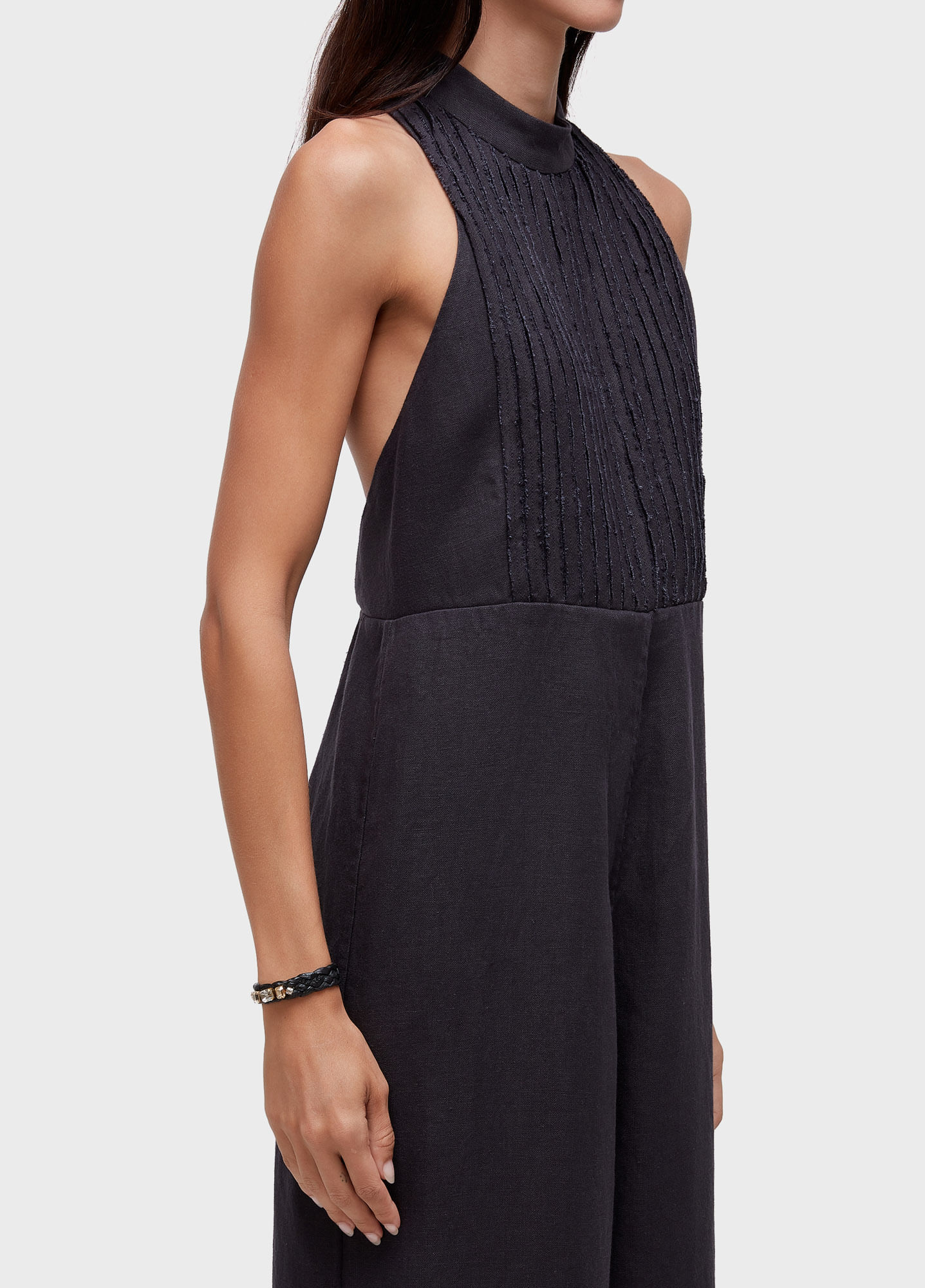 Macacão sleeveless smoking vies