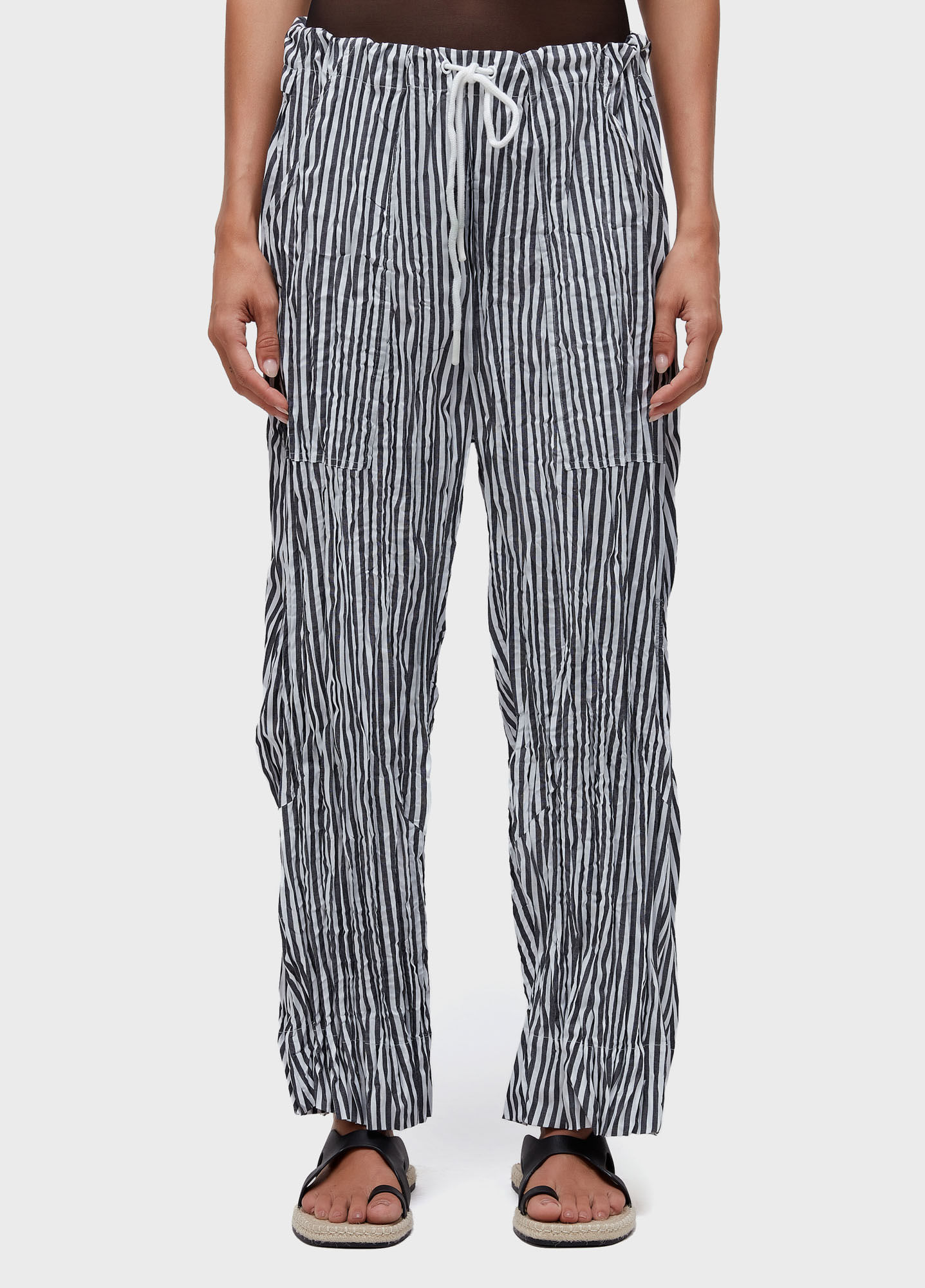 Calça wrinkle tricoline fio tinto