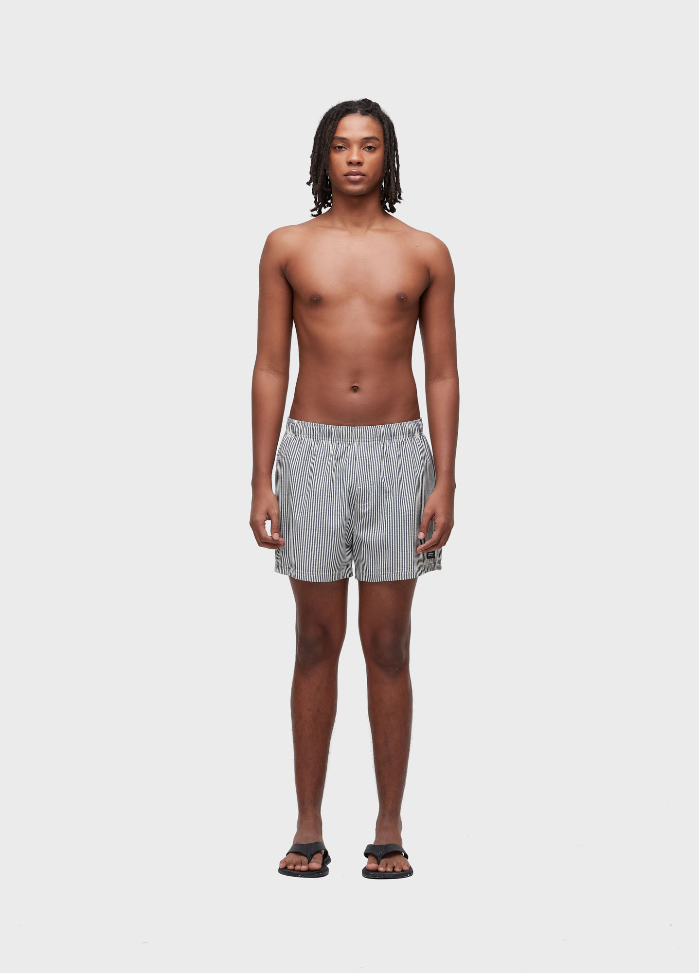 Beach short litoral stripes