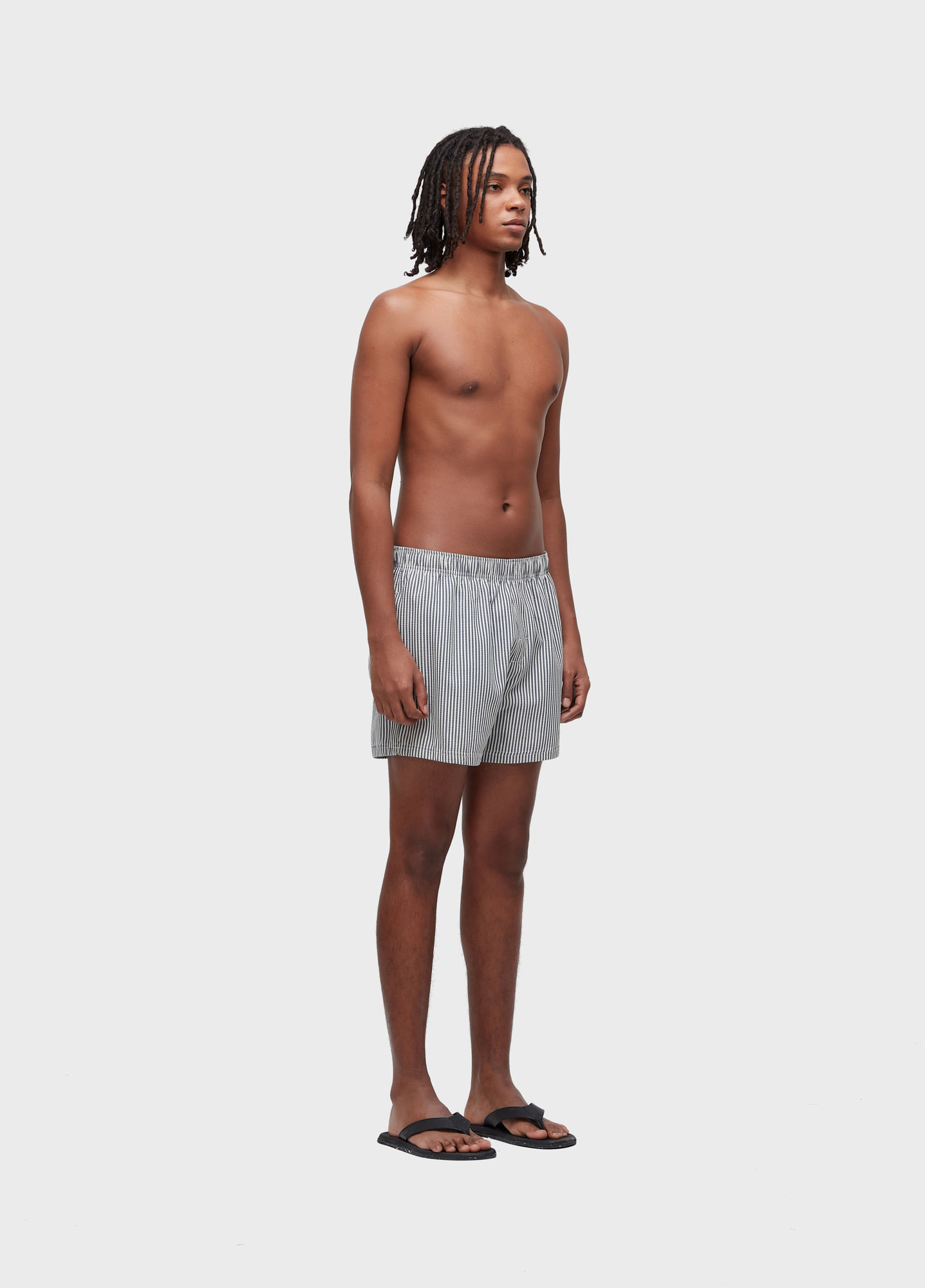 Beach short litoral stripes