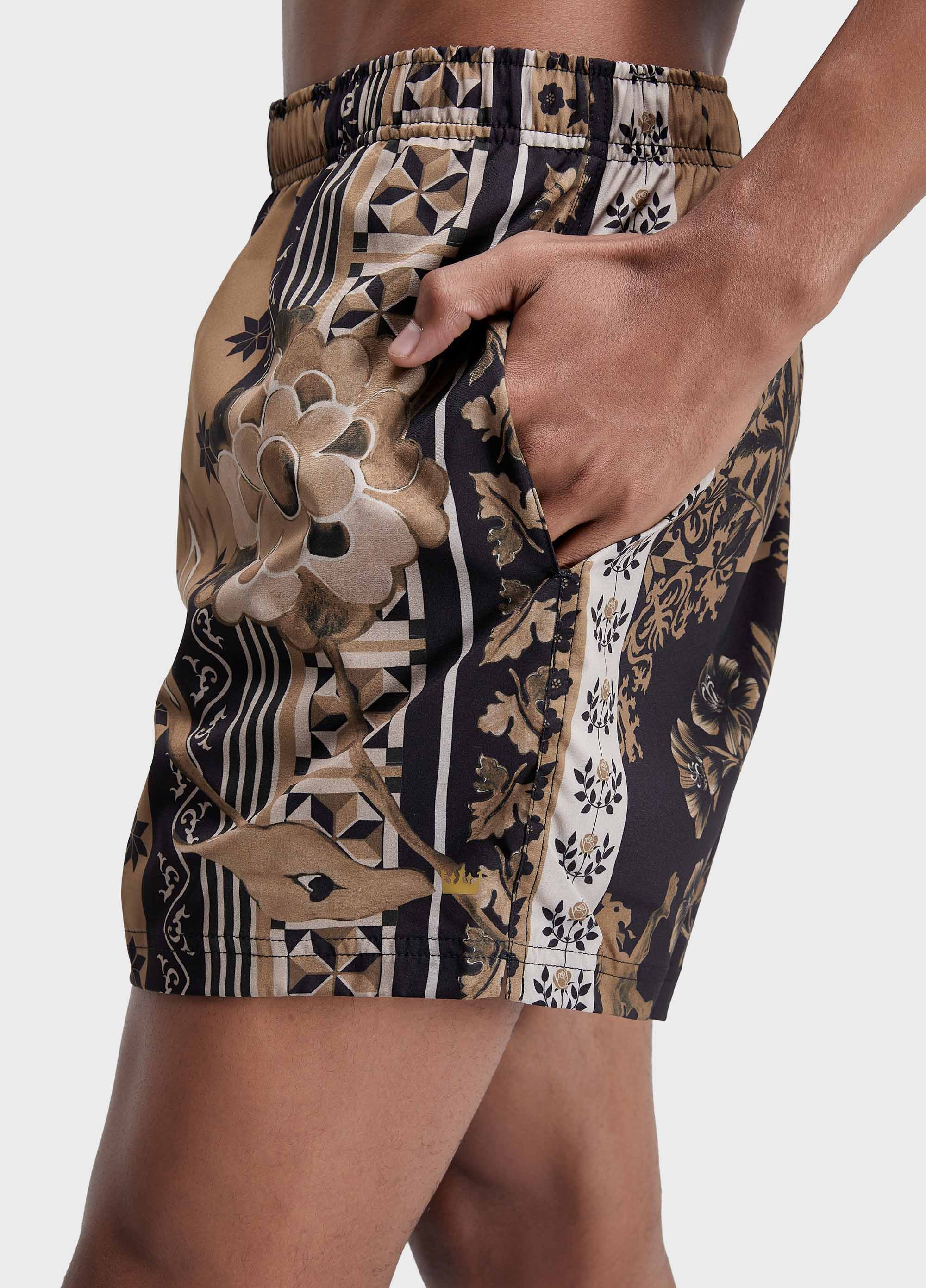 Beach short golden patch