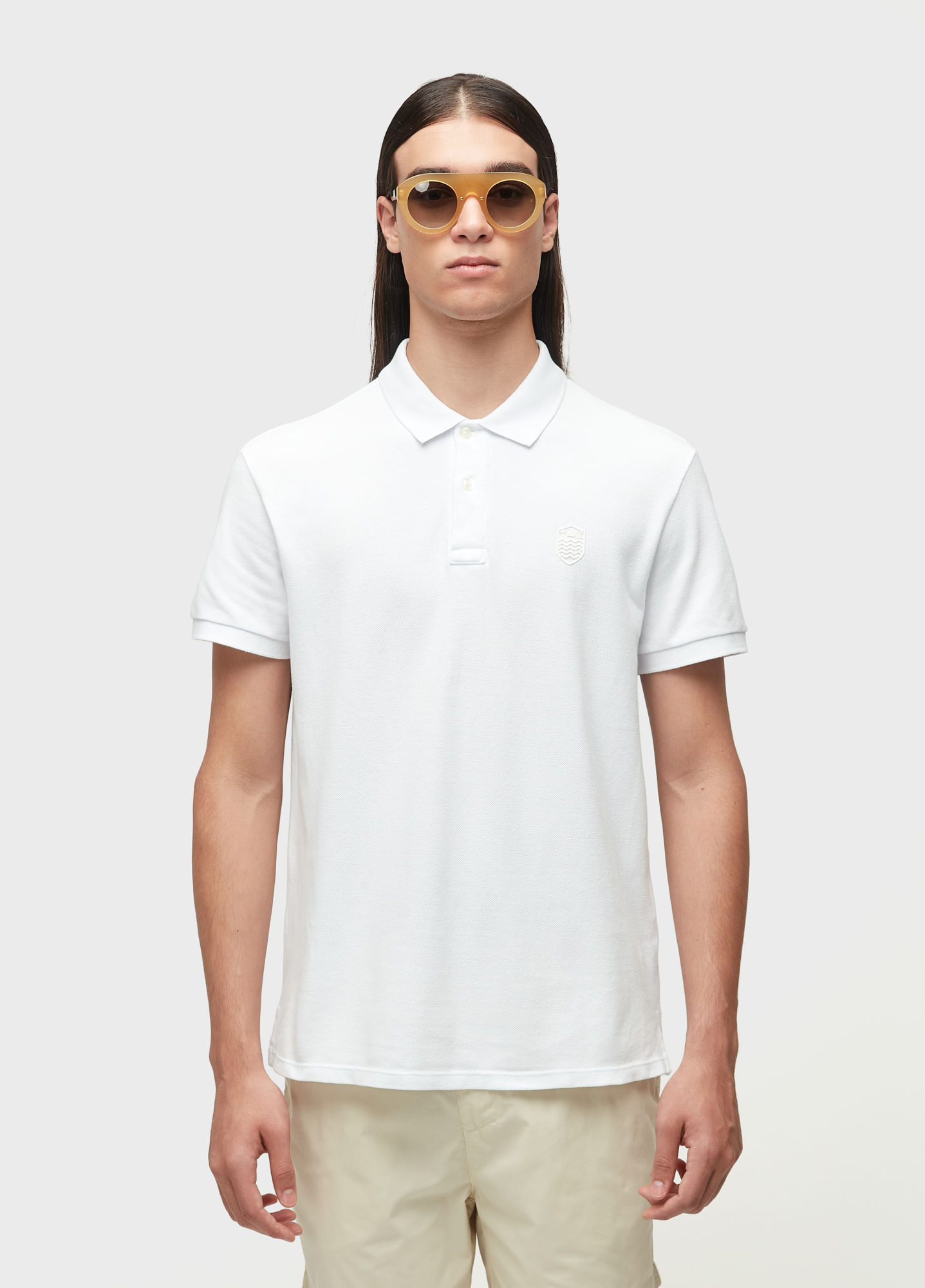 Polo brasão embossed color