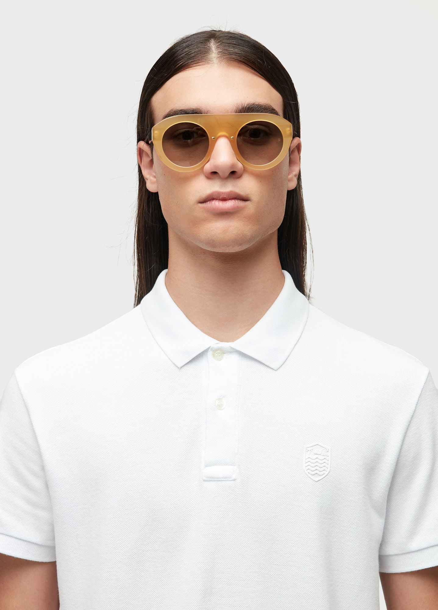 Polo brasão embossed color