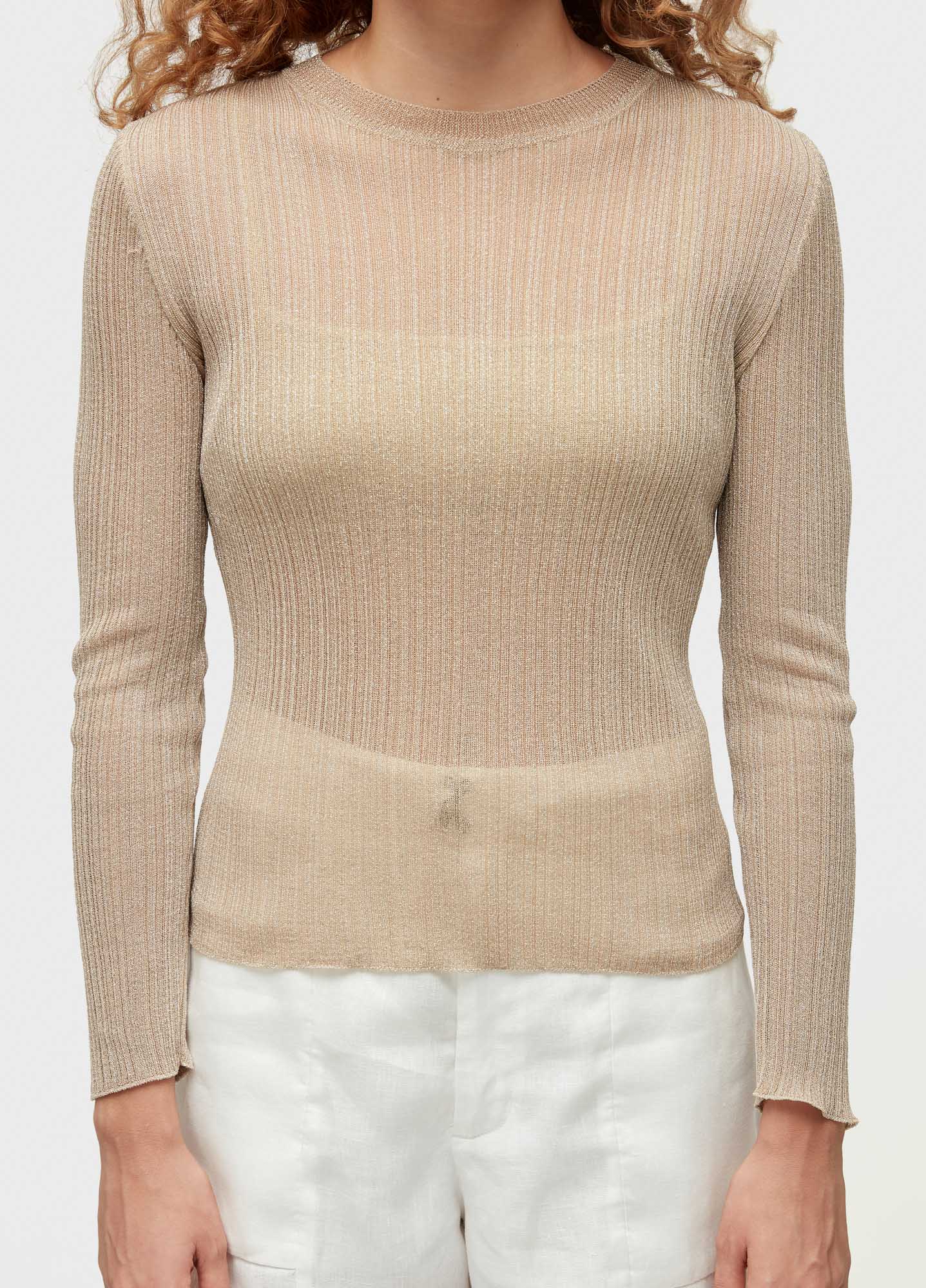 Blusa tricot rayon ouro