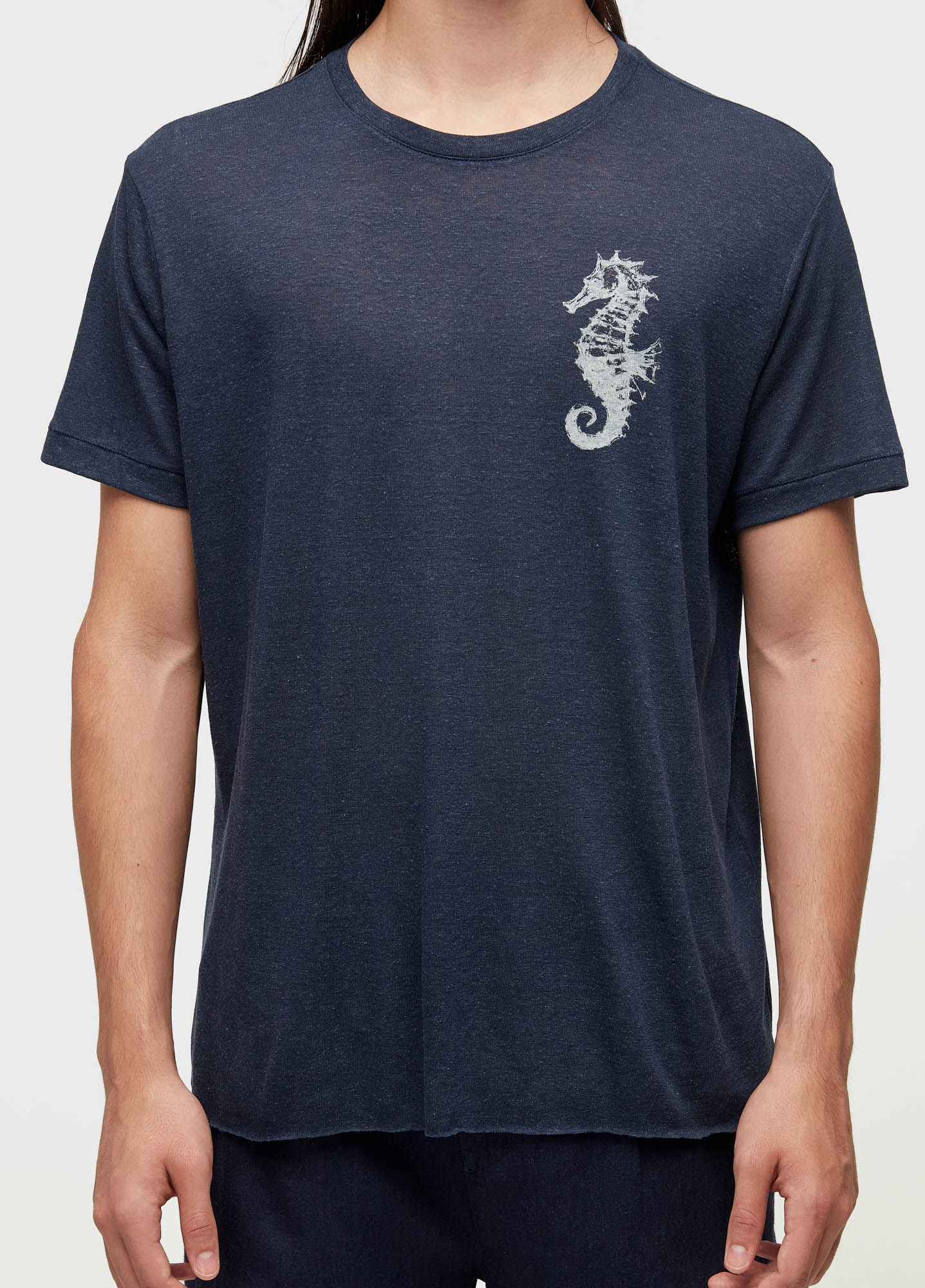T-shirt seahorse light linen