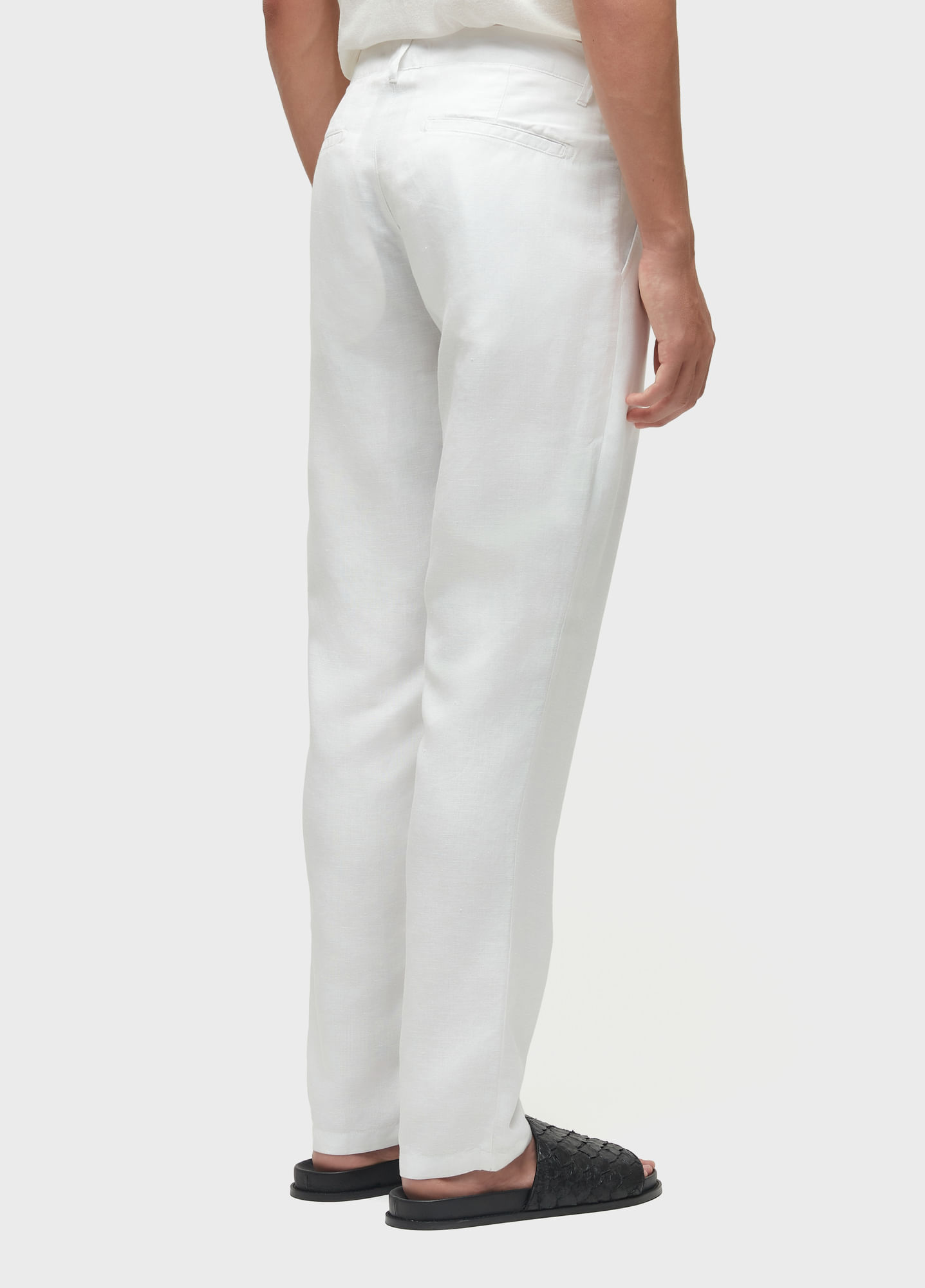 Calça alfaiataria fluid linen