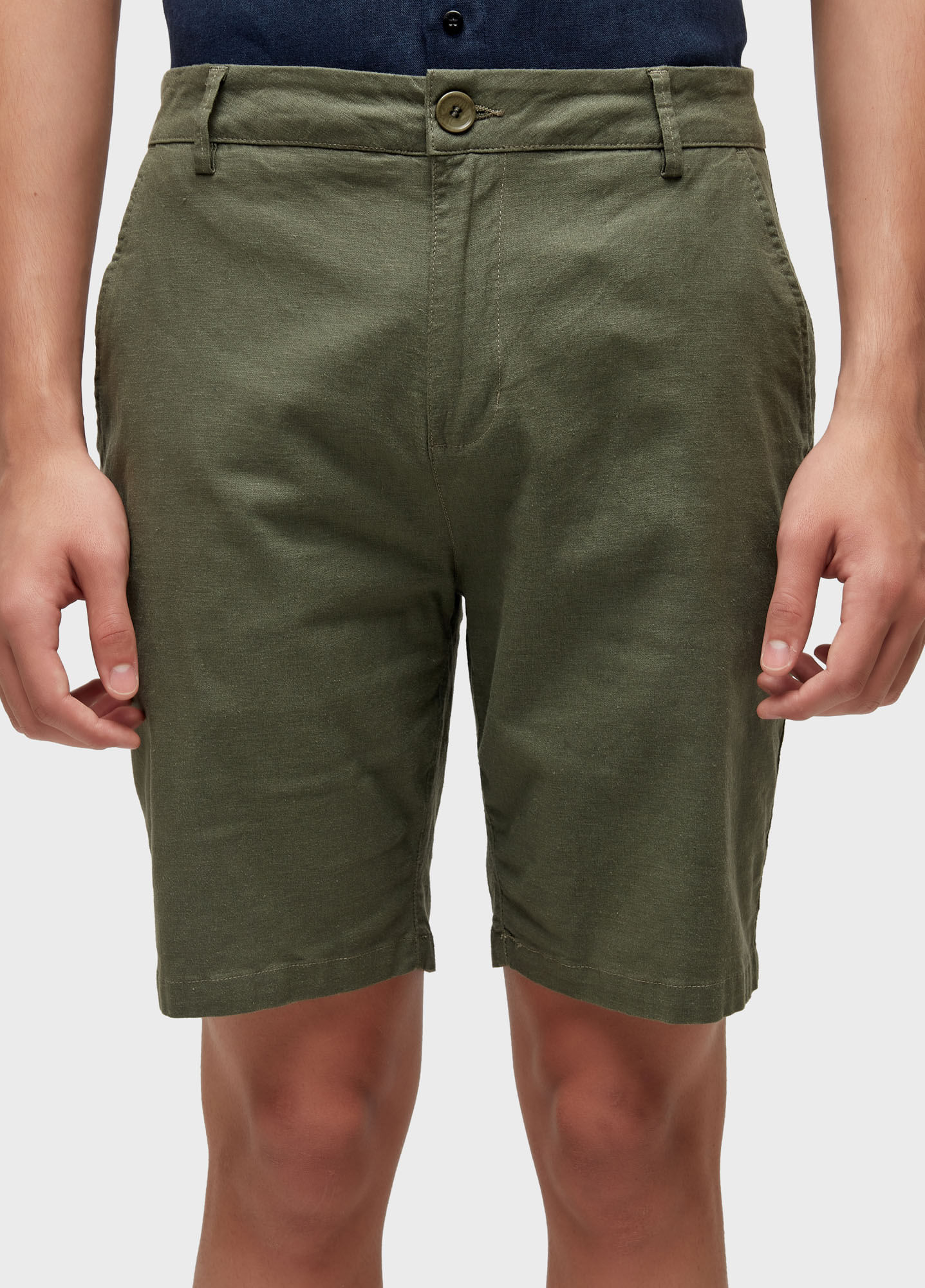 Bermuda alfaiataria basic linen