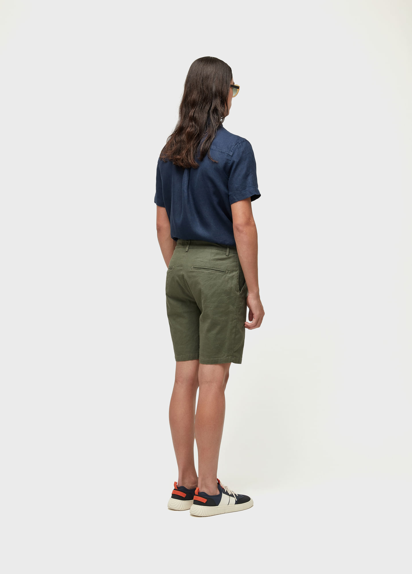 Bermuda alfaiataria basic linen