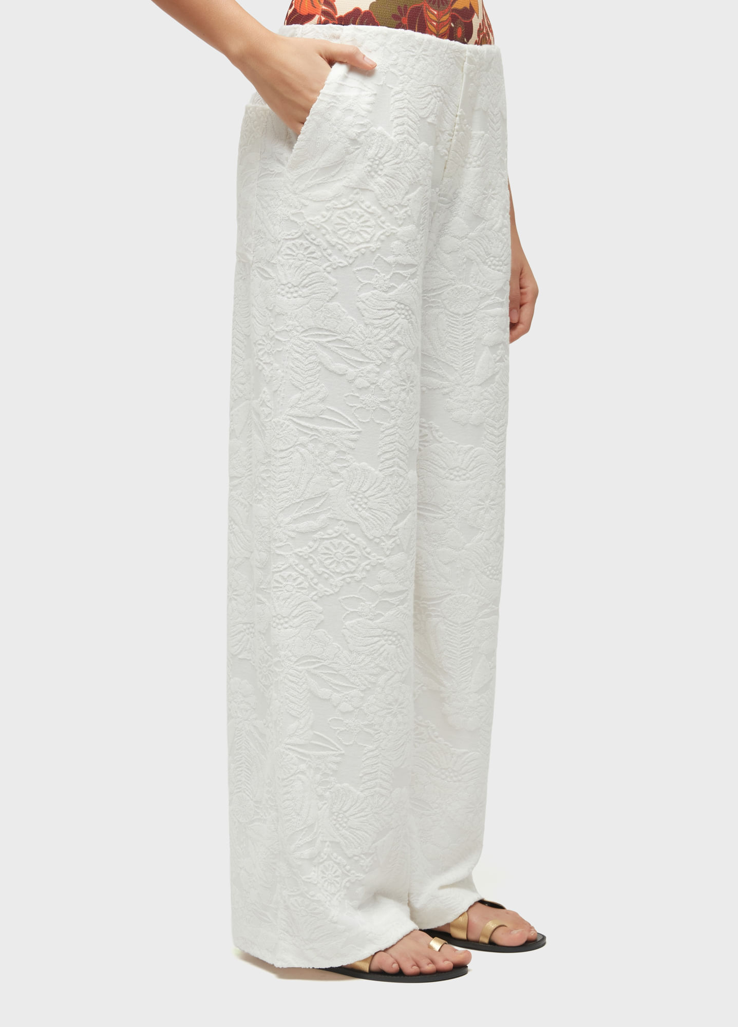 Calça atoalhada garden party