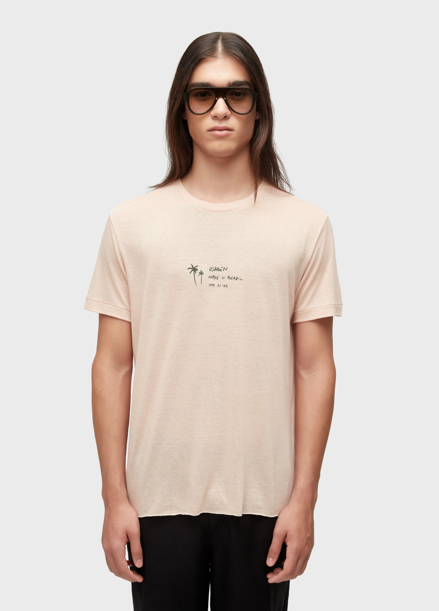 T-shirt made in brazil light linen