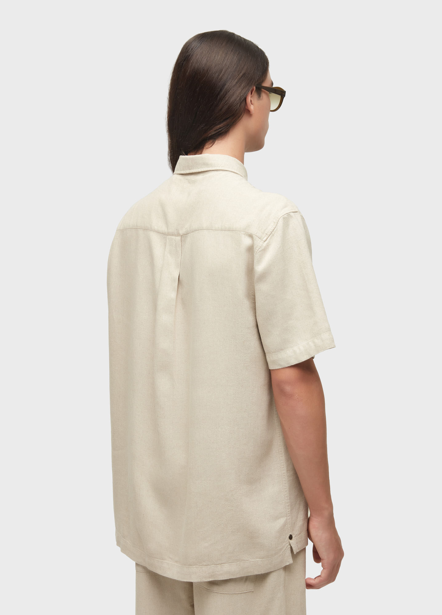 Camisa linen bordado