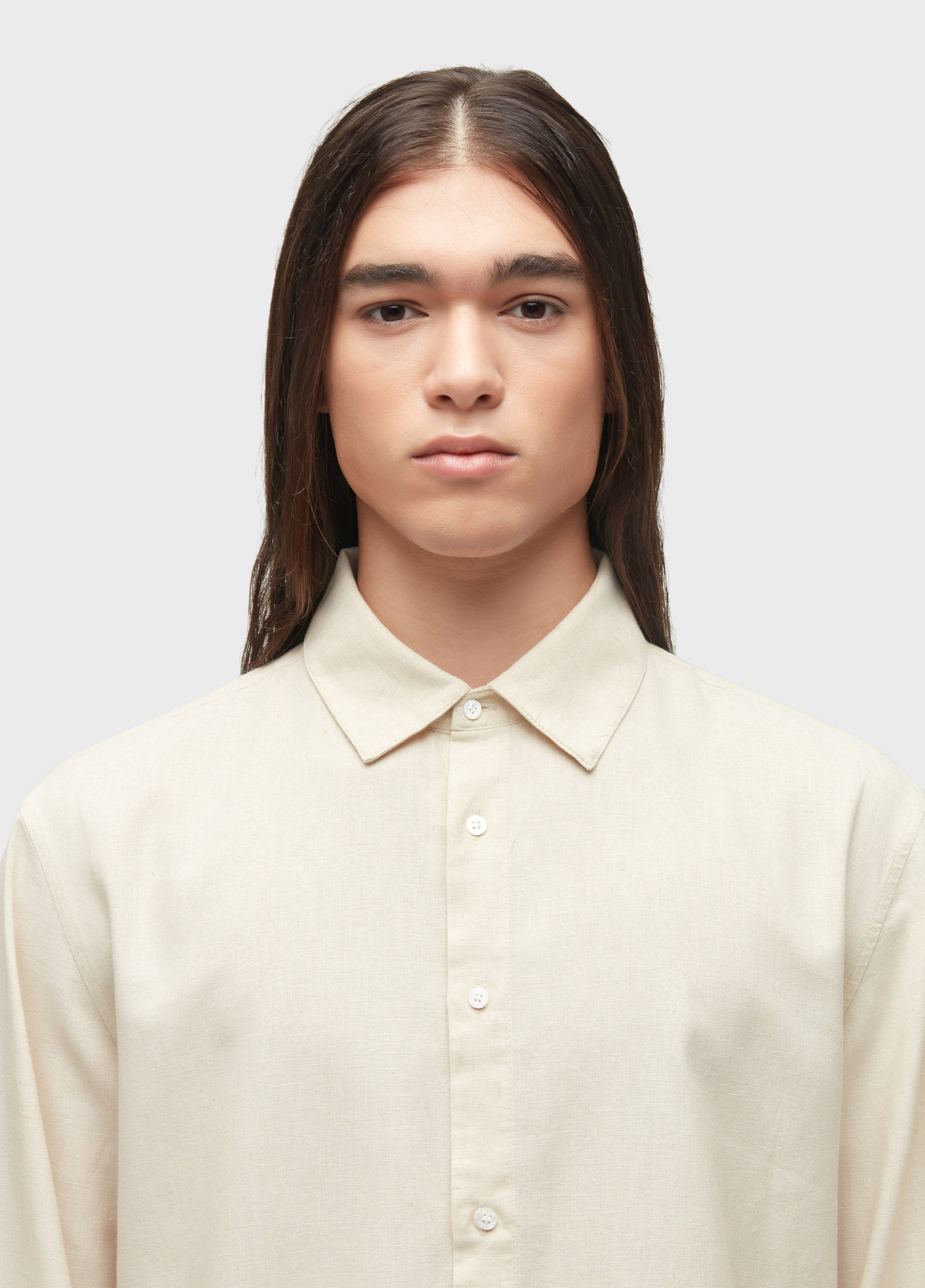 Camisa cotton linen lace