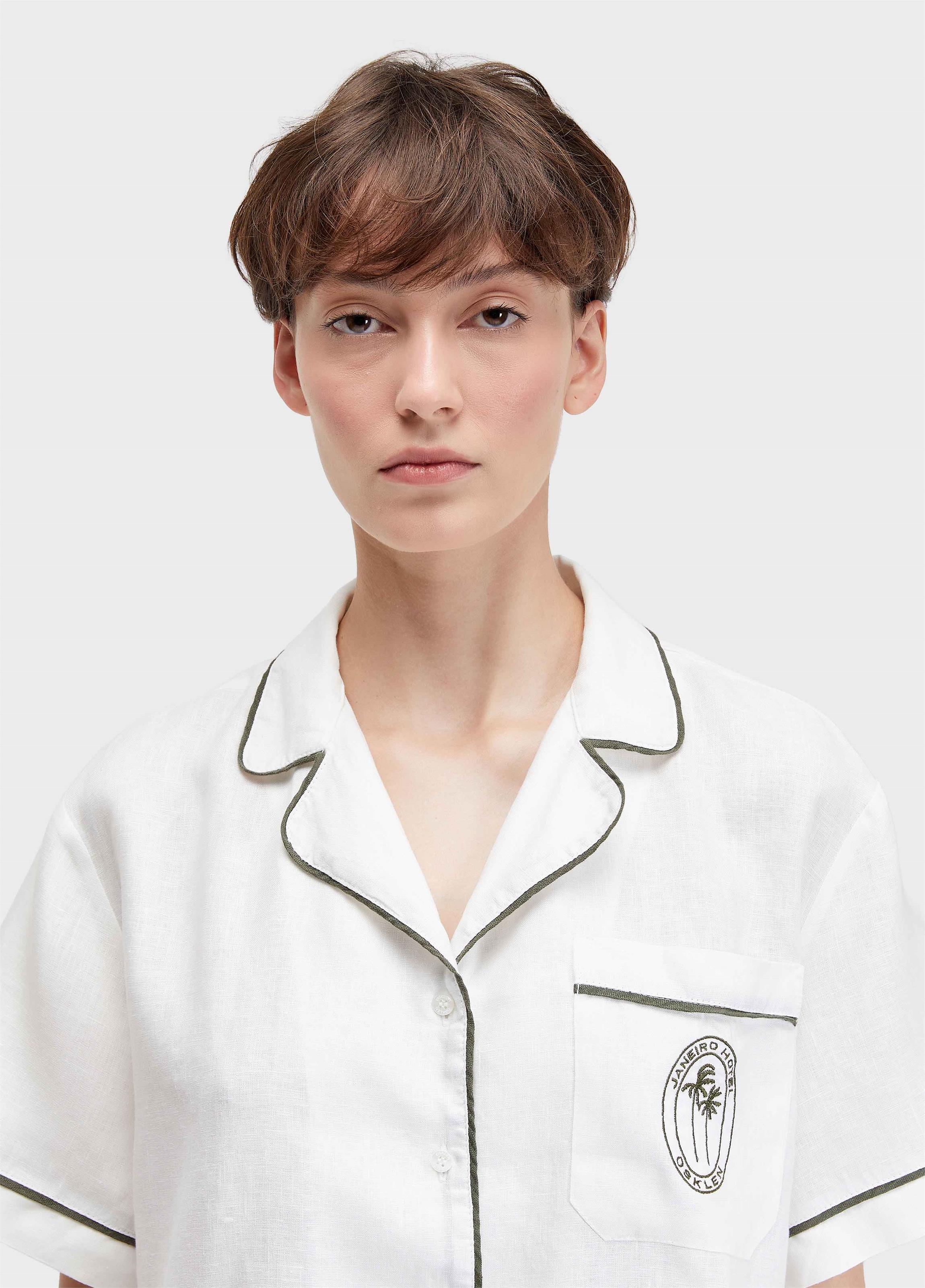 Camisa pjs linho janeiro hotel