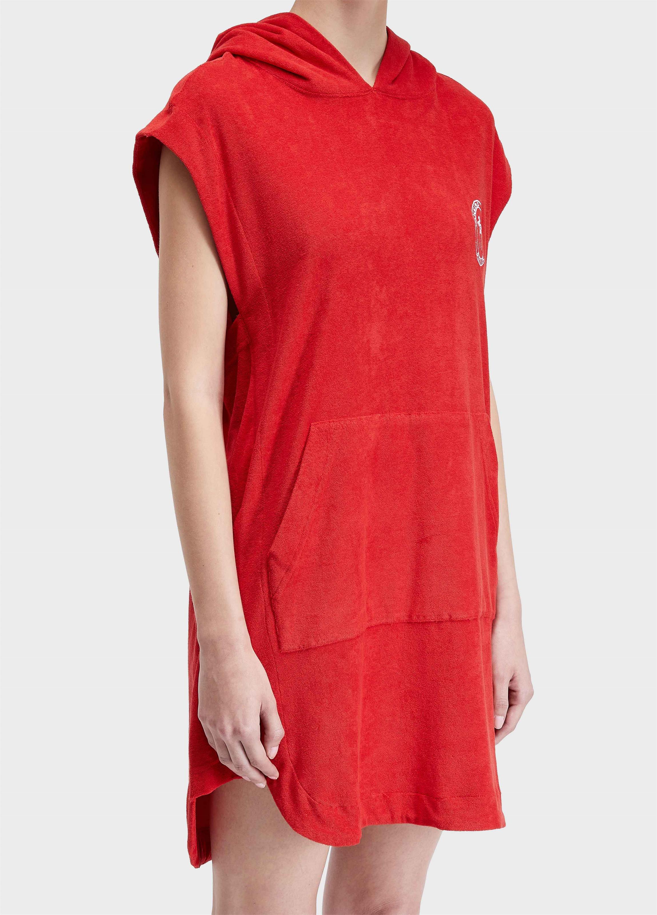 Vestido colete atoalhado listrado janeiro hotel