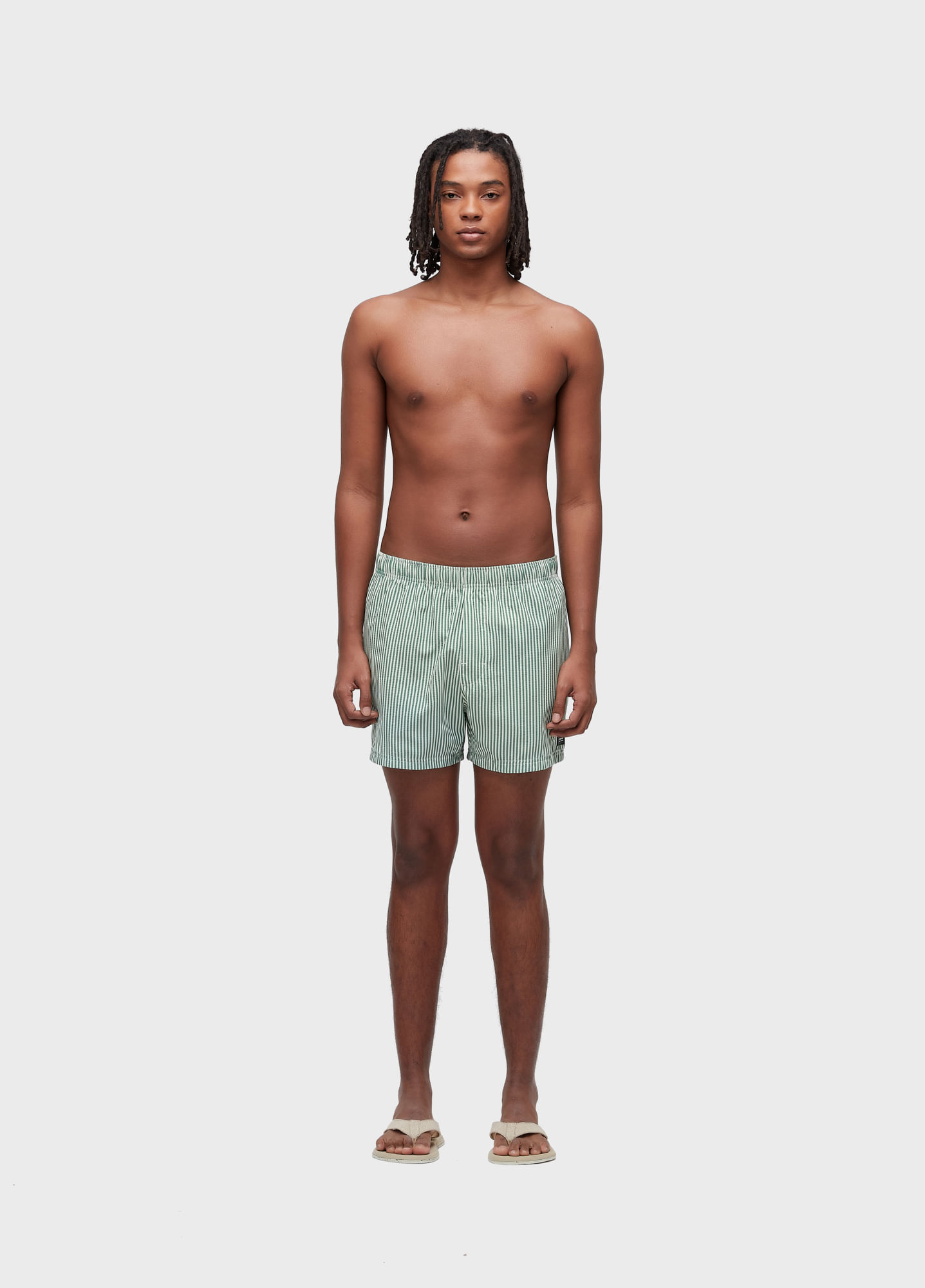 Beach short litoral stripes
