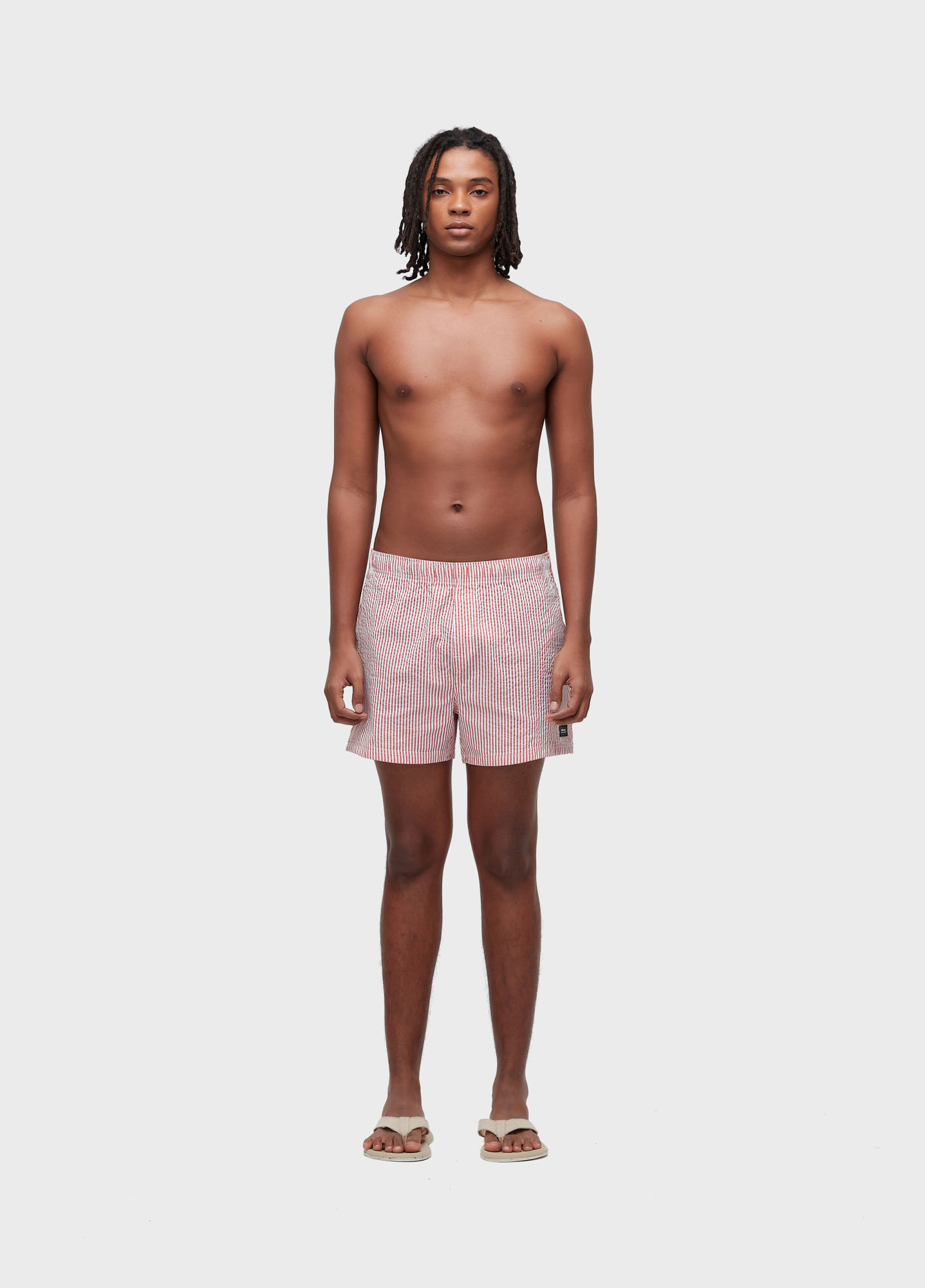 Beach short litoral stripes