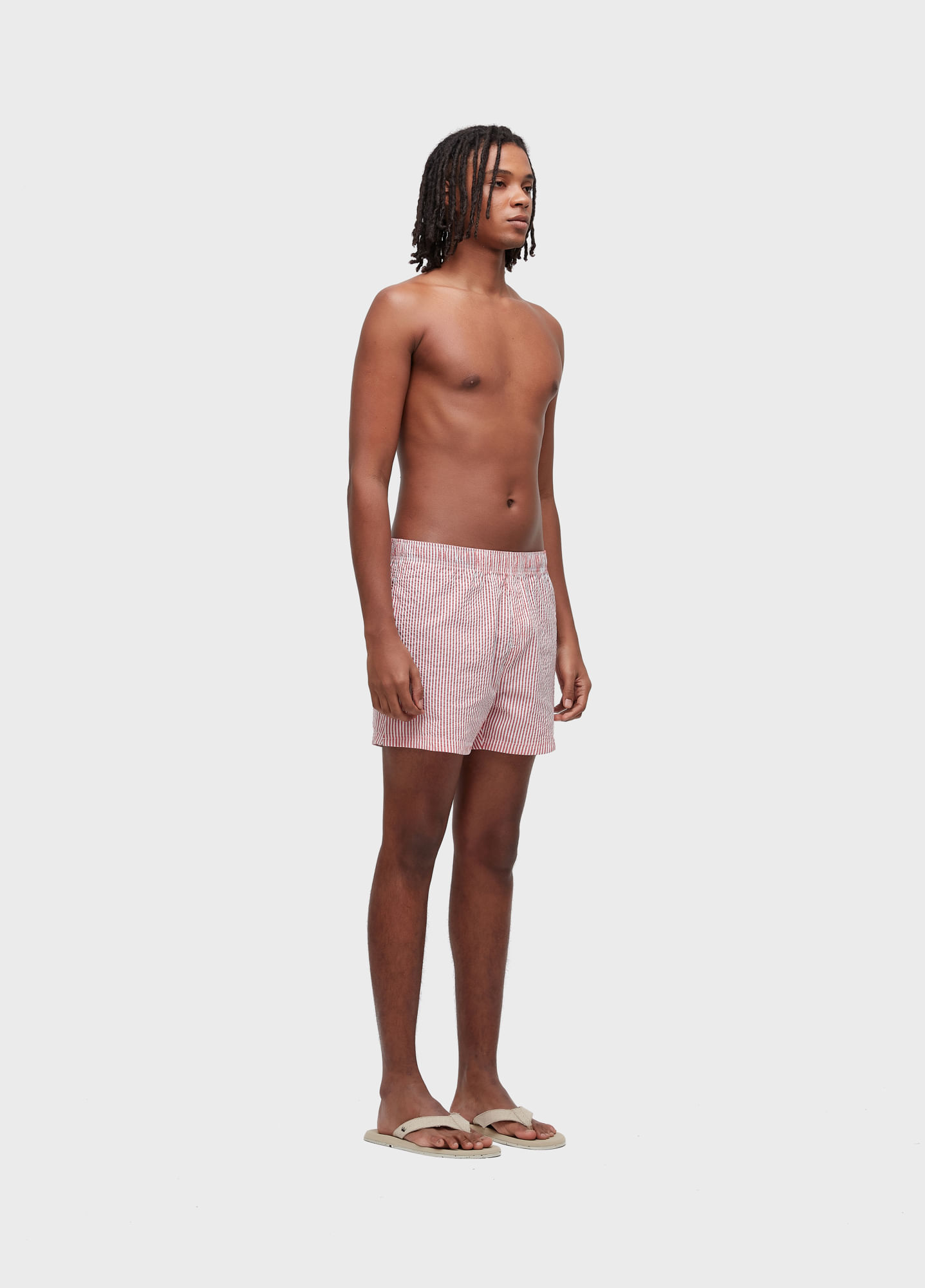 Beach short litoral stripes