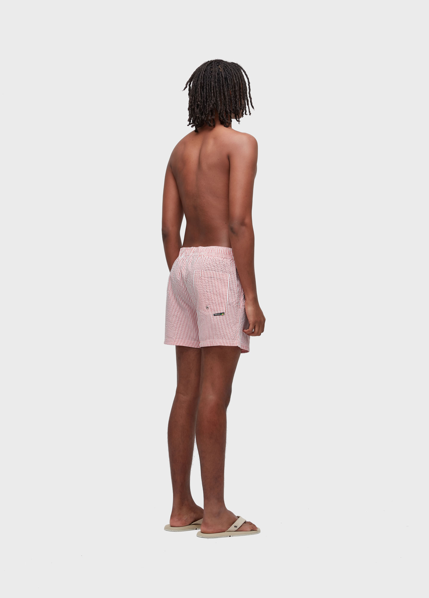 Beach short litoral stripes