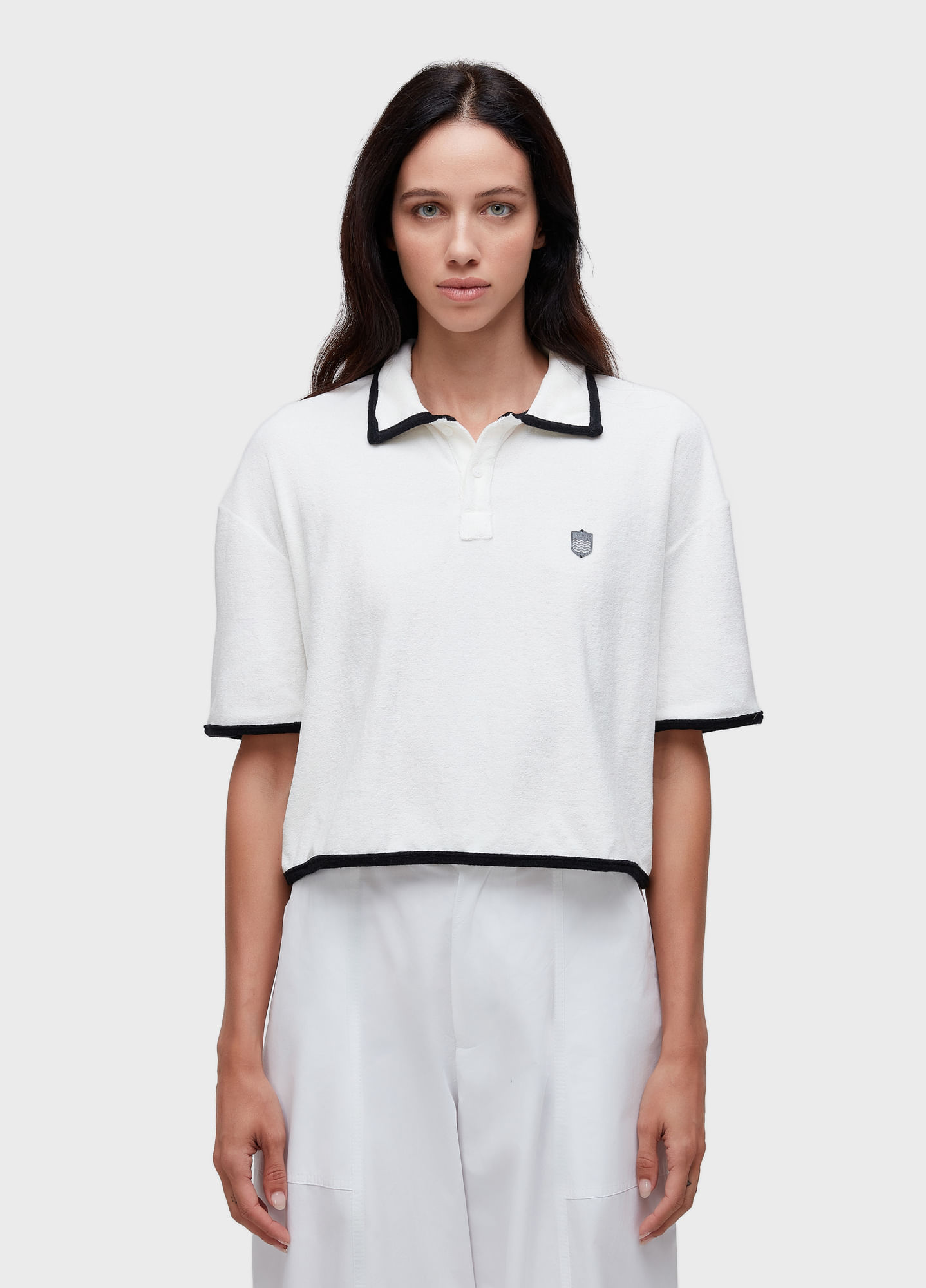 Blusa polo vies atoalhada