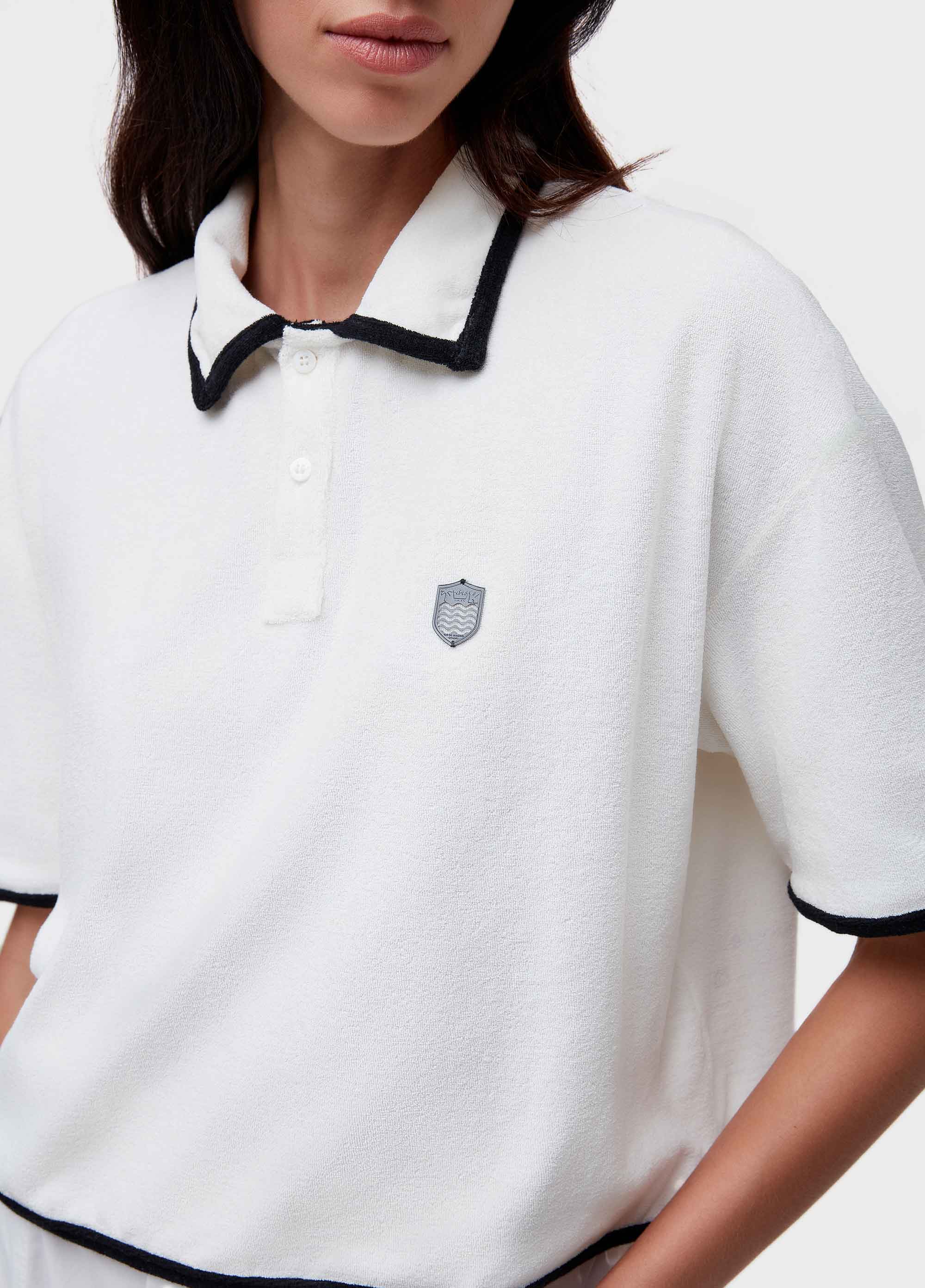 Blusa polo vies atoalhada