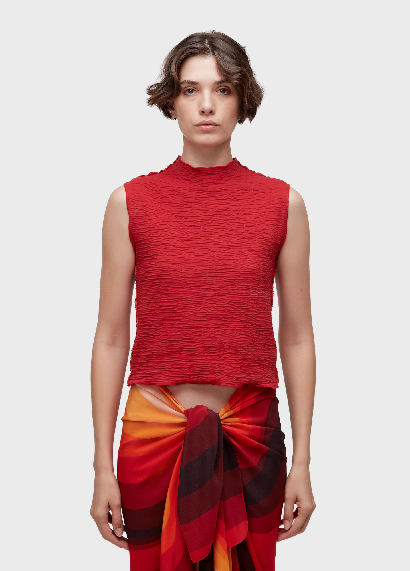 Sleeveles cavada double face rug