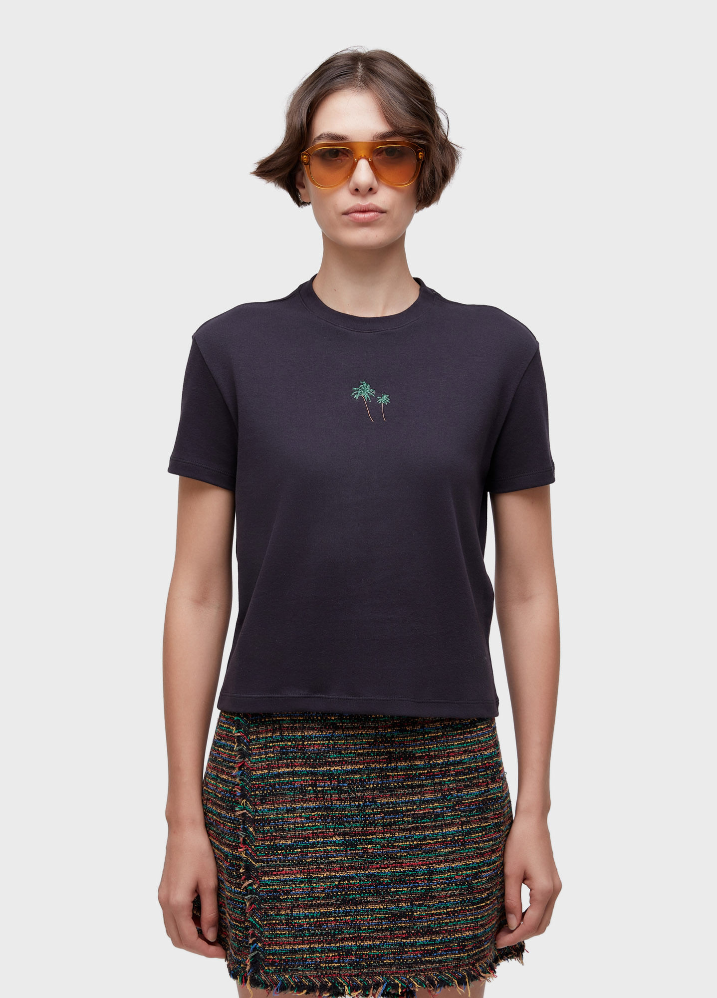 T-shirt bordado coqueiros color