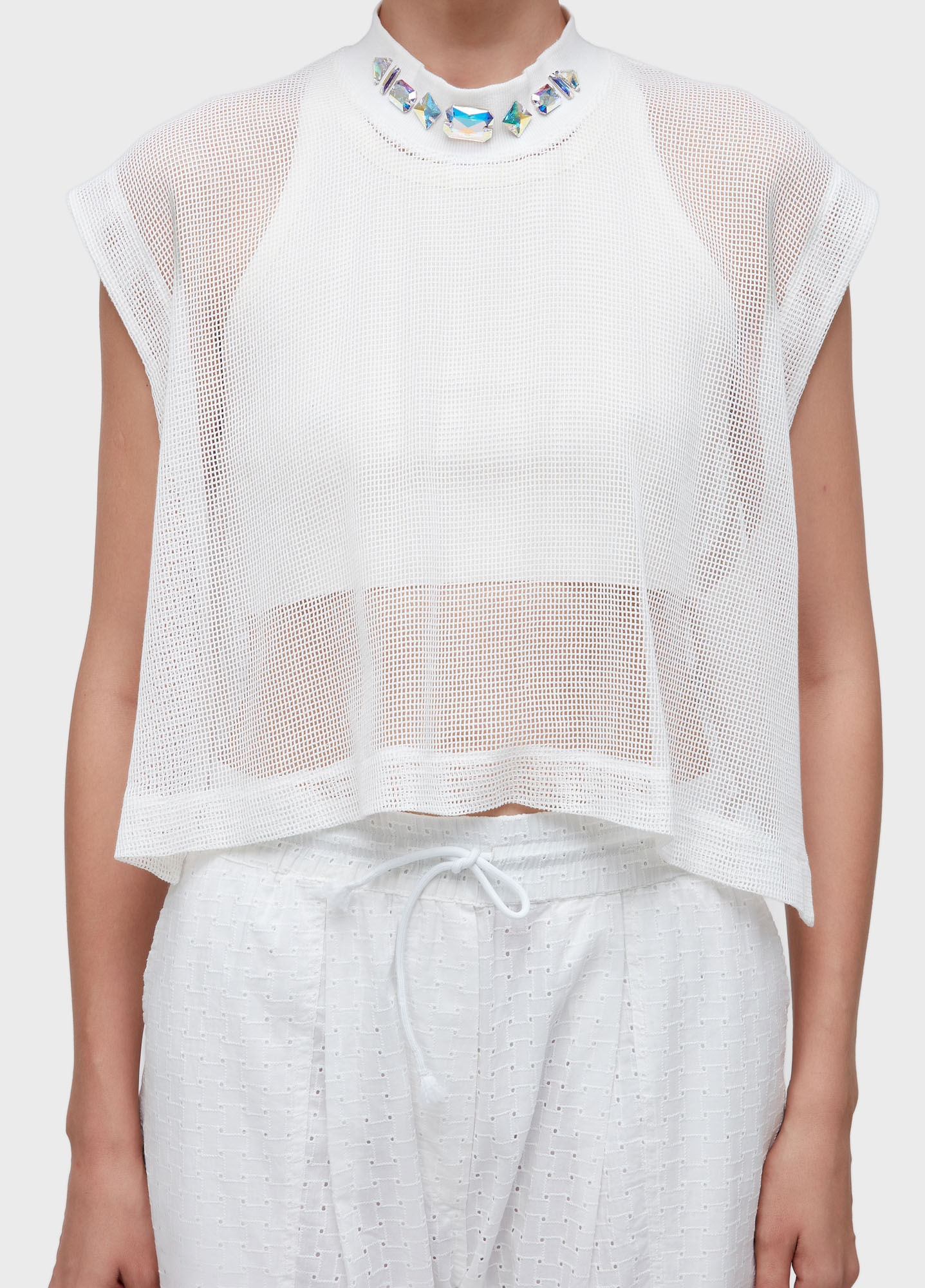 Sleeveless pedras tela
