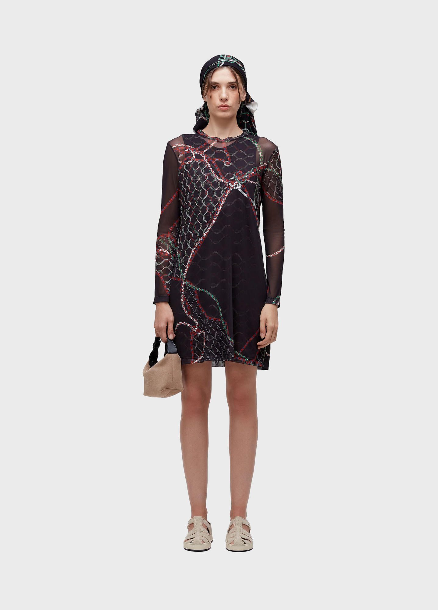 Vestido curto estampa