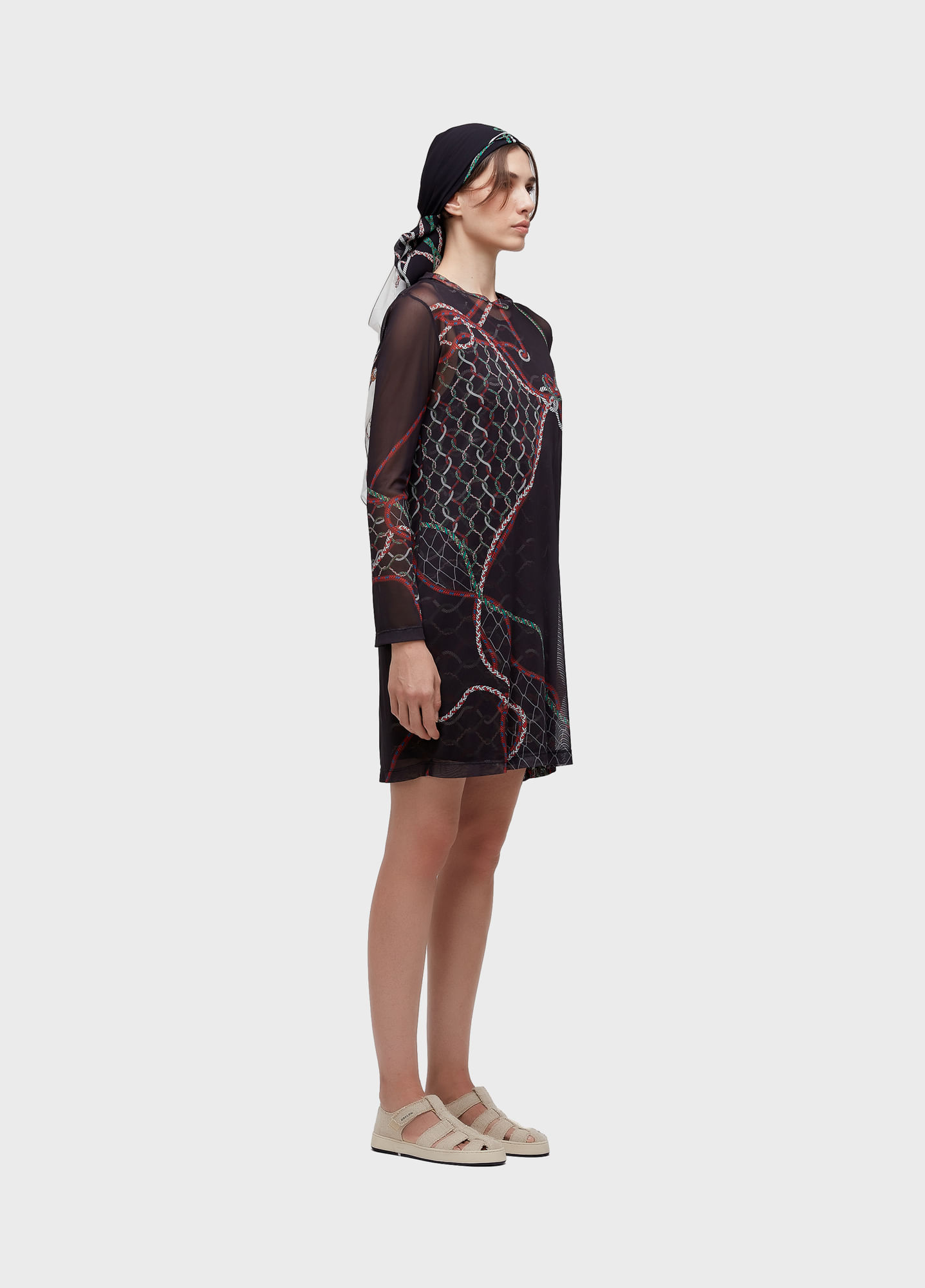 Vestido curto estampa