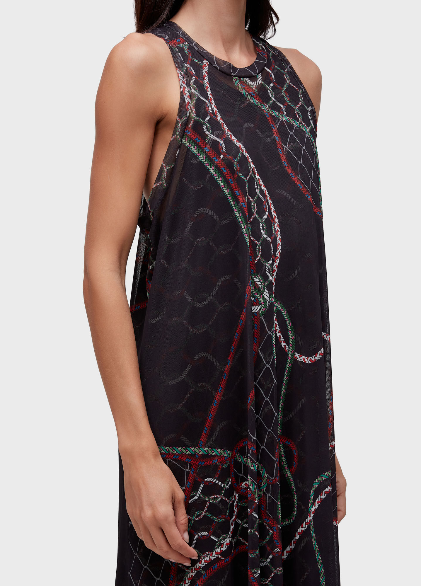 Vestido nadador longo estampa