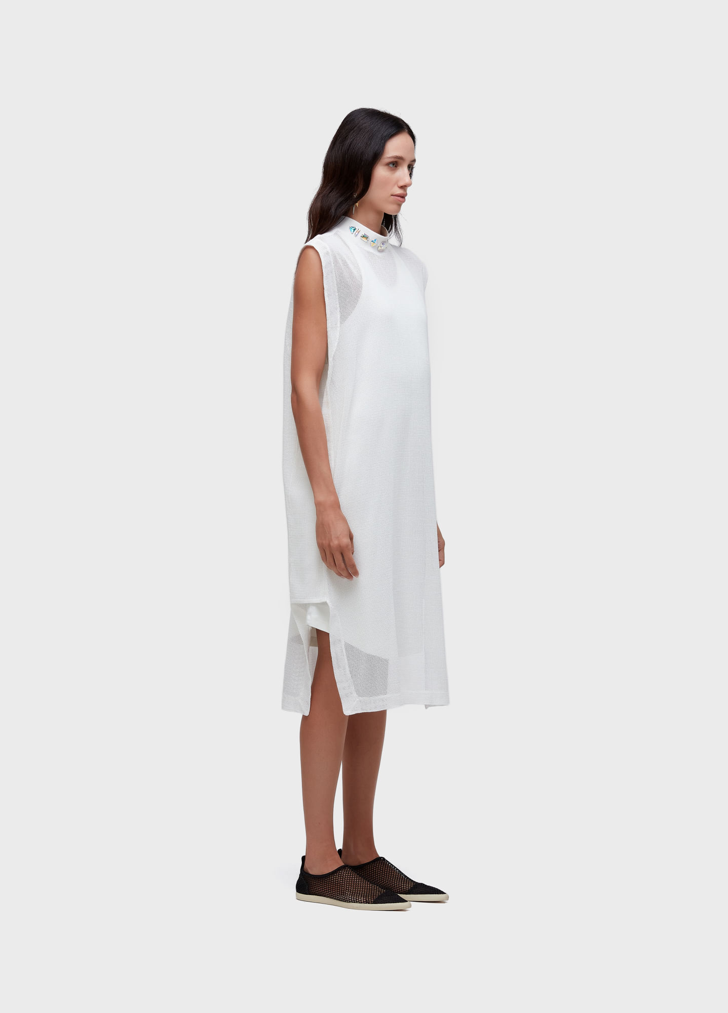 Vestido sleeveless pedras