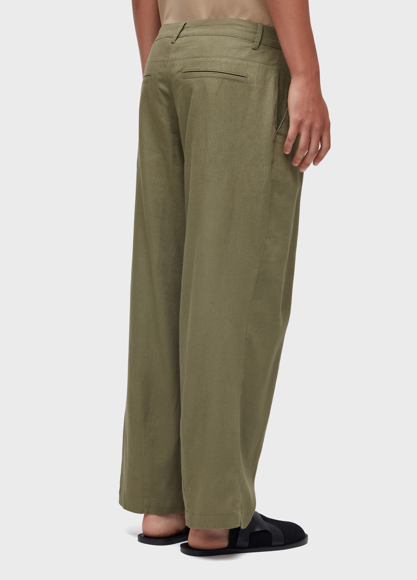 Calça linen palmeira arabescós