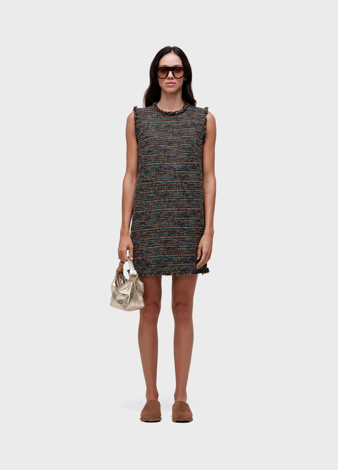 Vestido curto texture colors