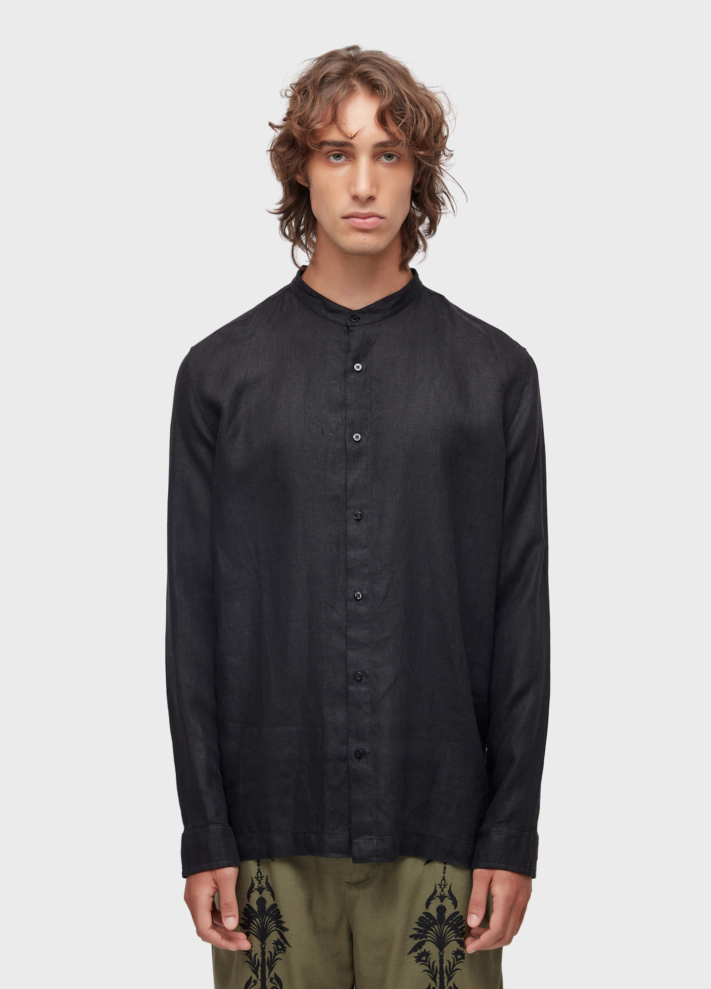 Bata linen bordado leaf