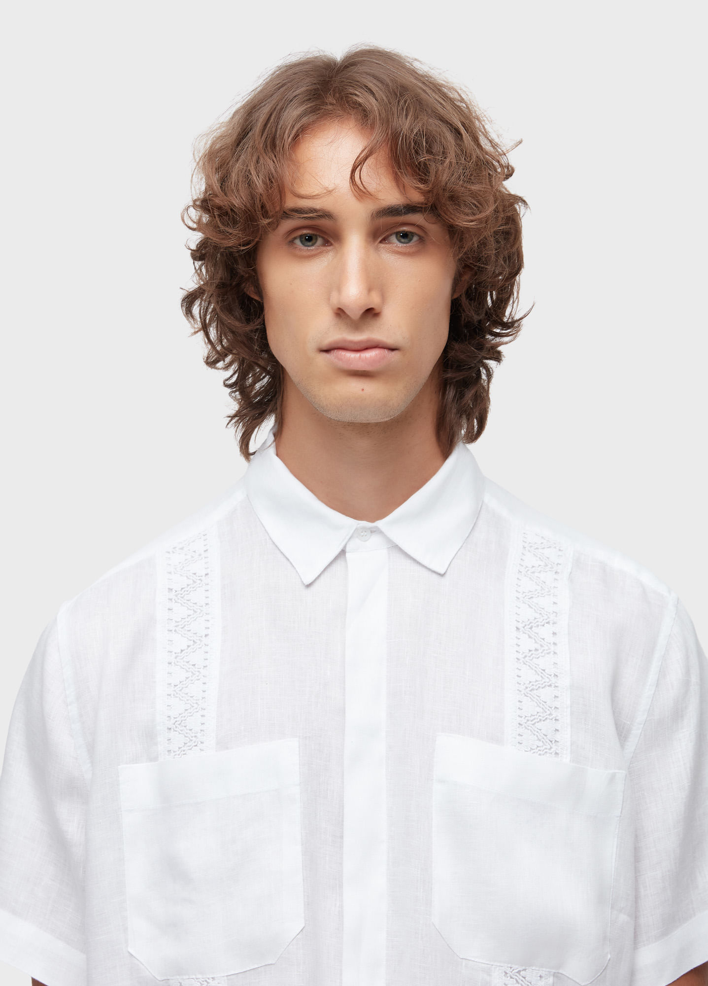 Camisa linen lace MC