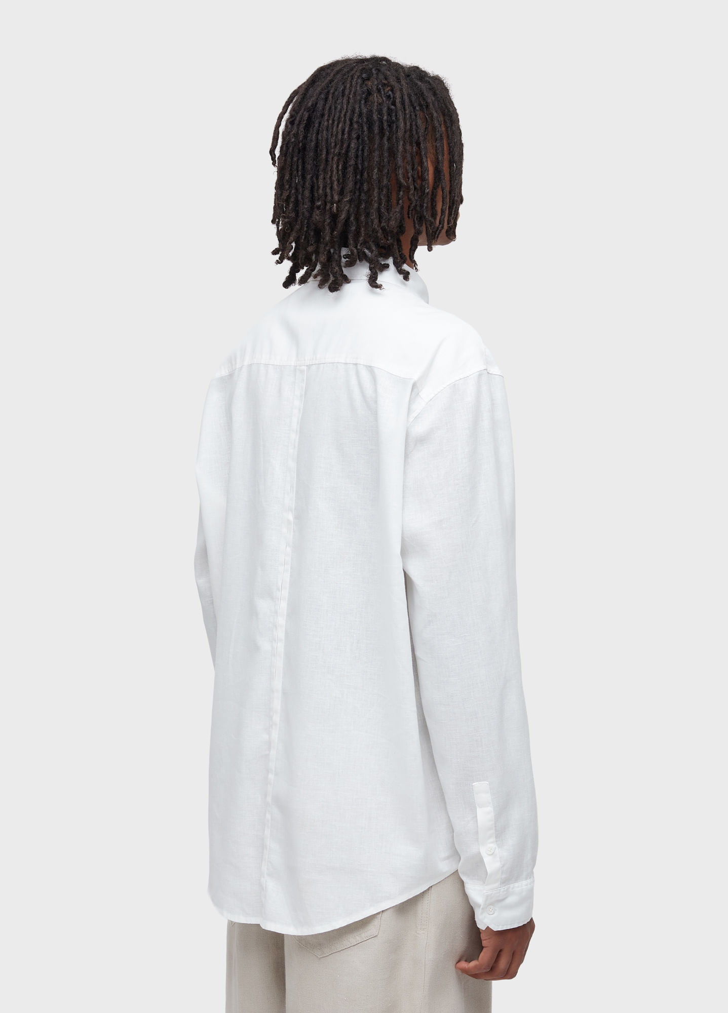 Camisa linen arabesco palmeira ML