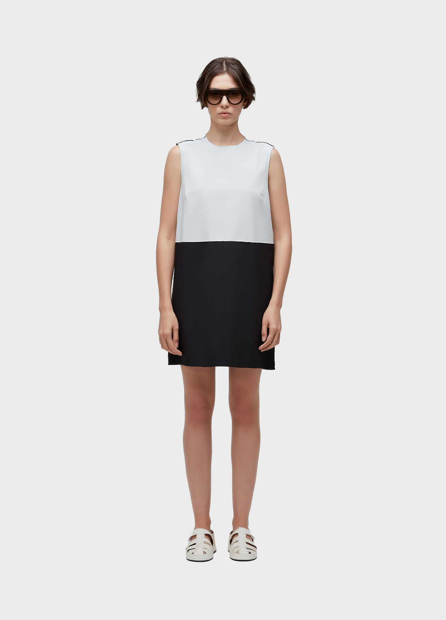 Vestido curto superlight double bicolor