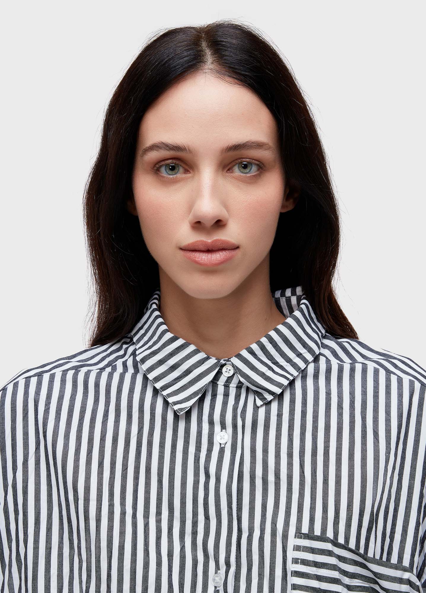 Camisa wrinkled tricoline fio tinto